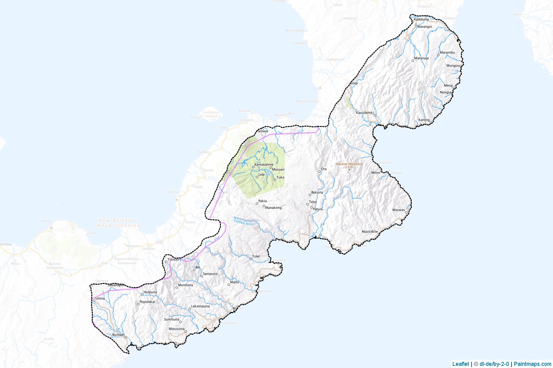 Muestras de recorte de mapas Pomio (East New Britain)-1