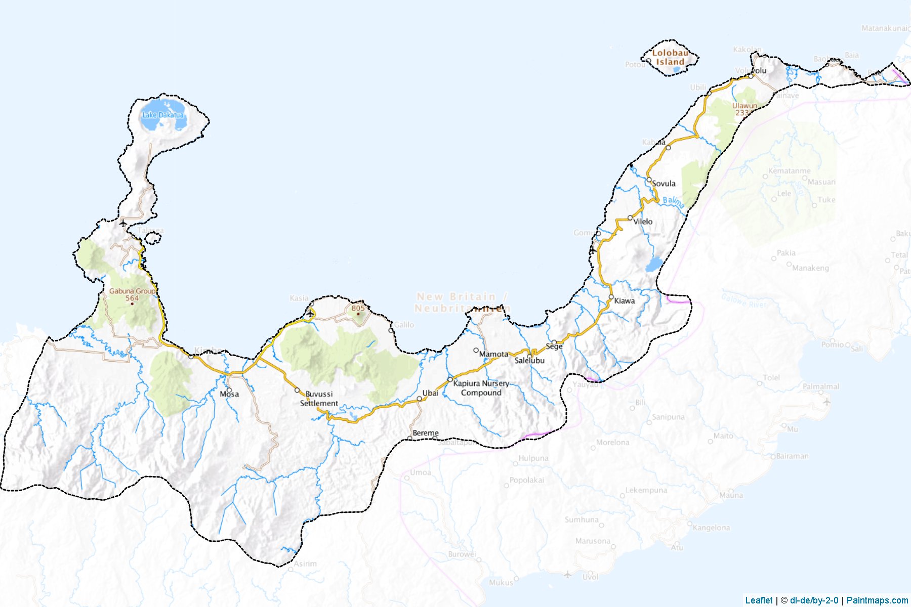 Muestras de recorte de mapas Talasea (West New Britain)-1