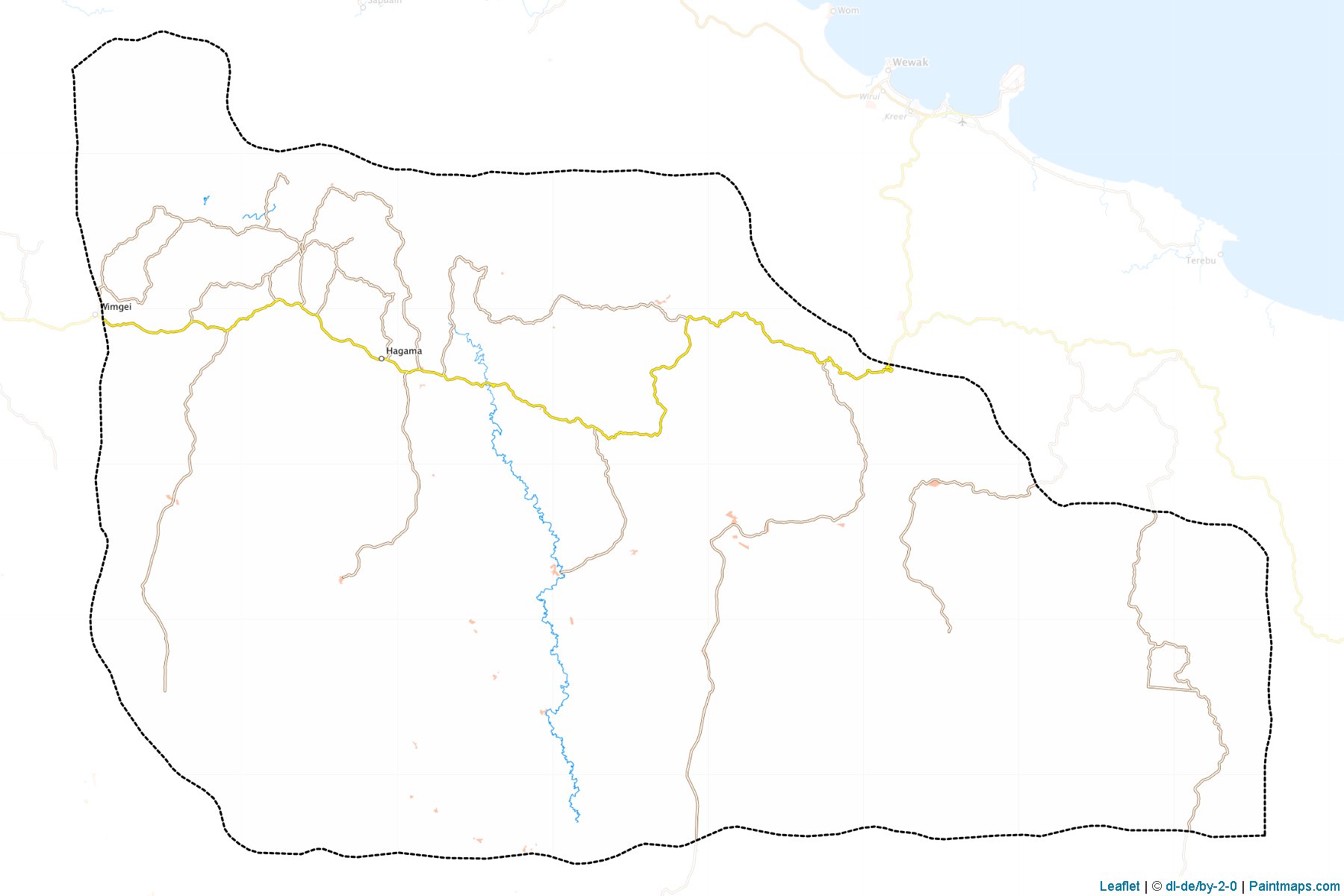 Muestras de recorte de mapas Yangoro-Saussia (East Sepik)-1