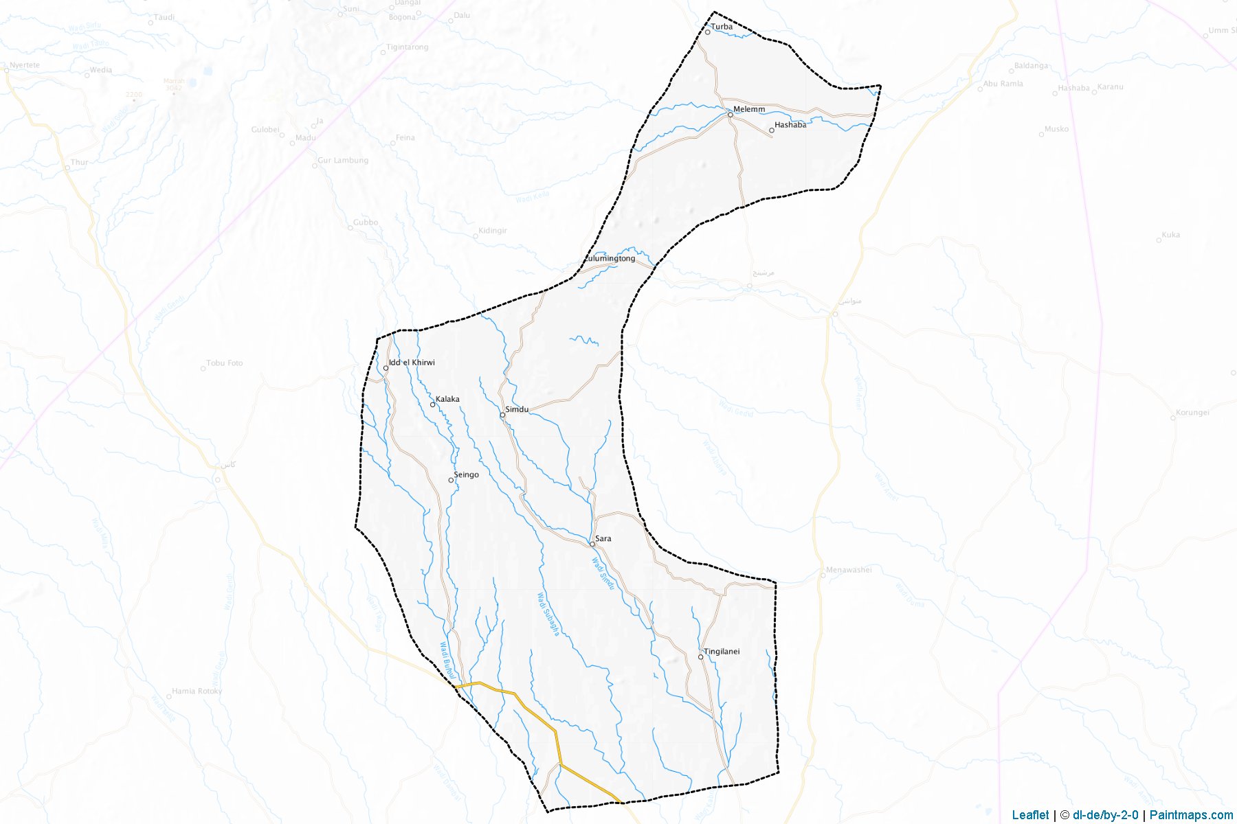 Muestras de recorte de mapas Alwehda (Southern Darfur)-1