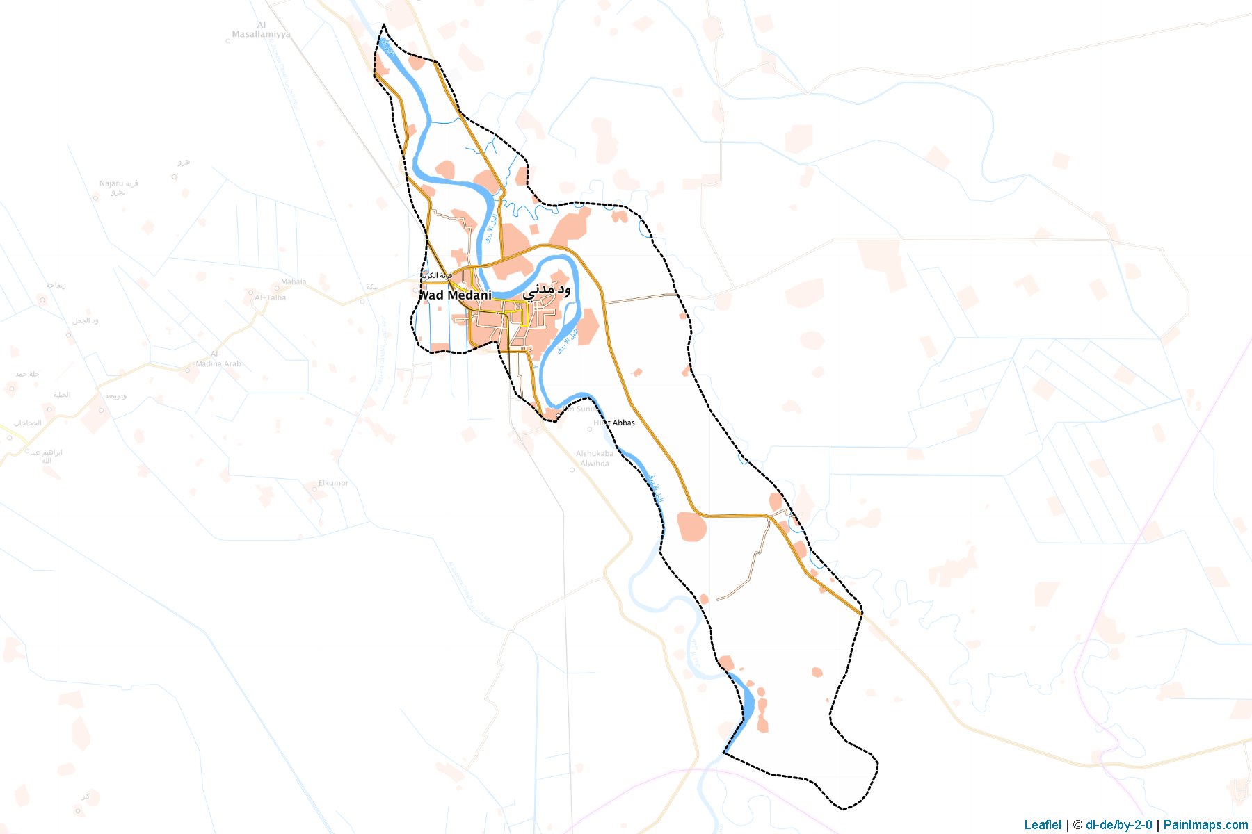 Muestras de recorte de mapas Greater Wad Madani (Gezira)-1