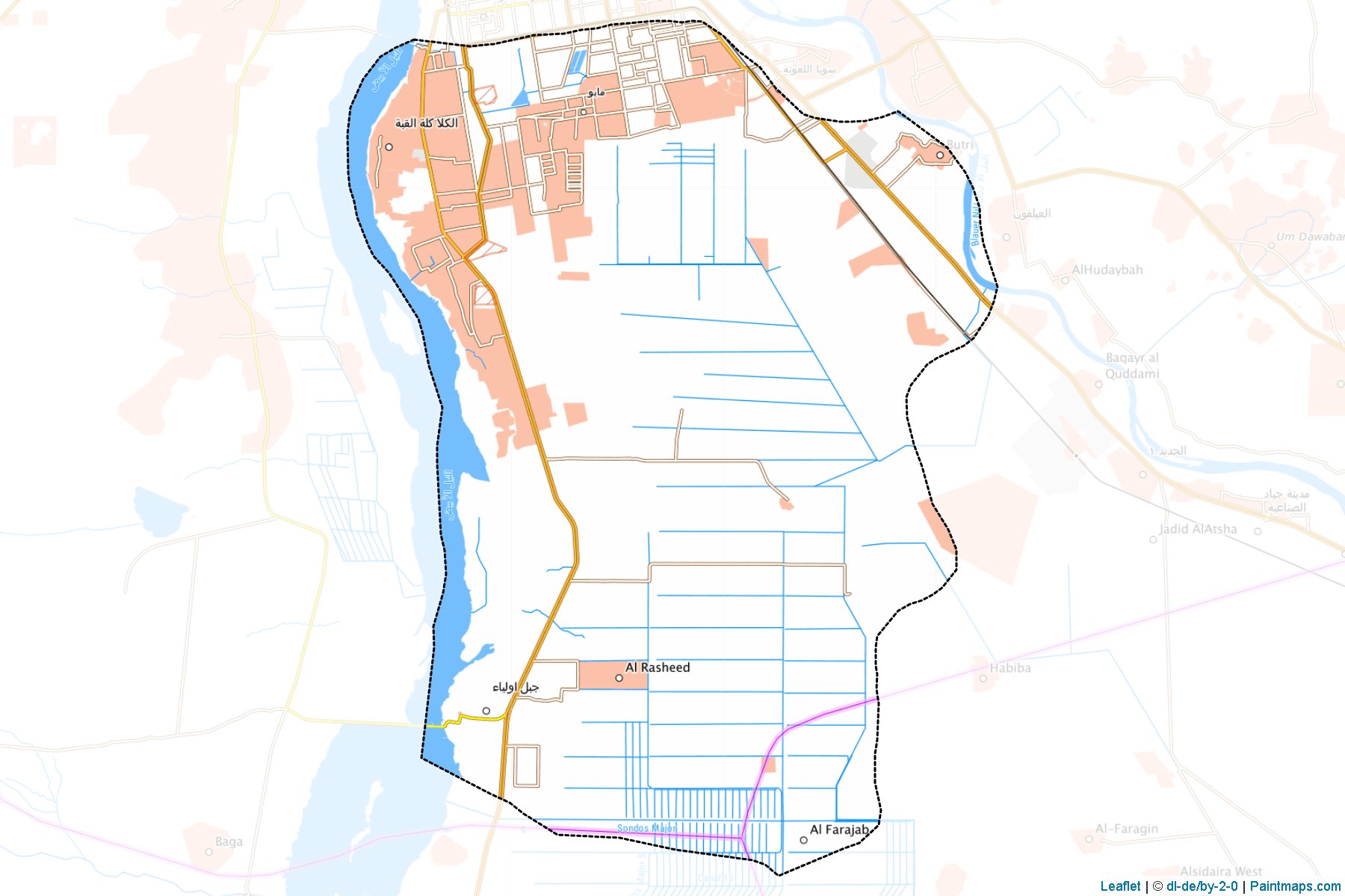 Muestras de recorte de mapas Jabal Aulia (Khartoum)-1