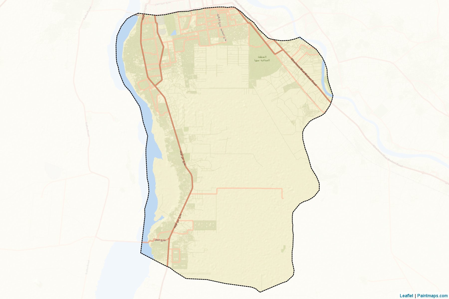 Muestras de recorte de mapas Jabal Aulia (Khartoum)-2