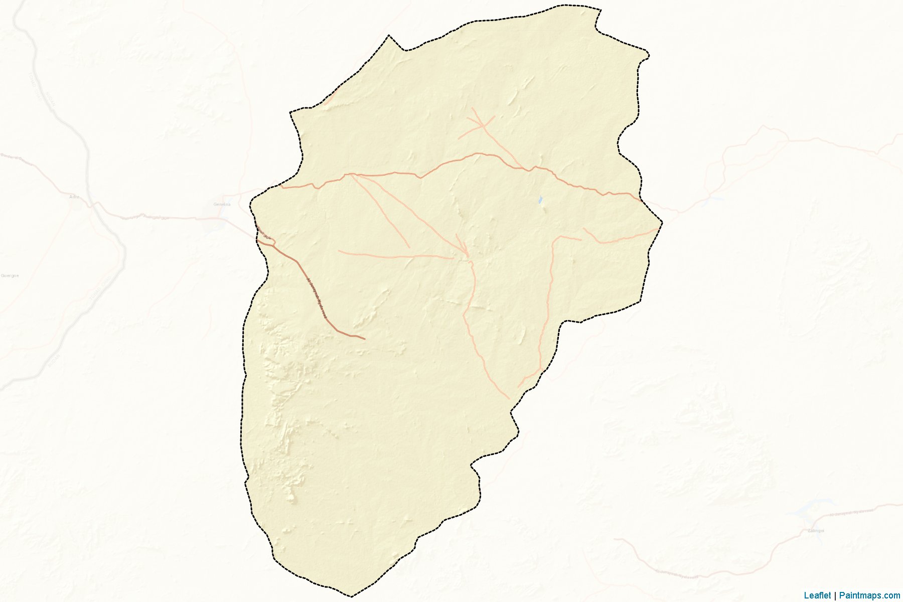 Muestras de recorte de mapas Kreinik (Western Darfur)-2