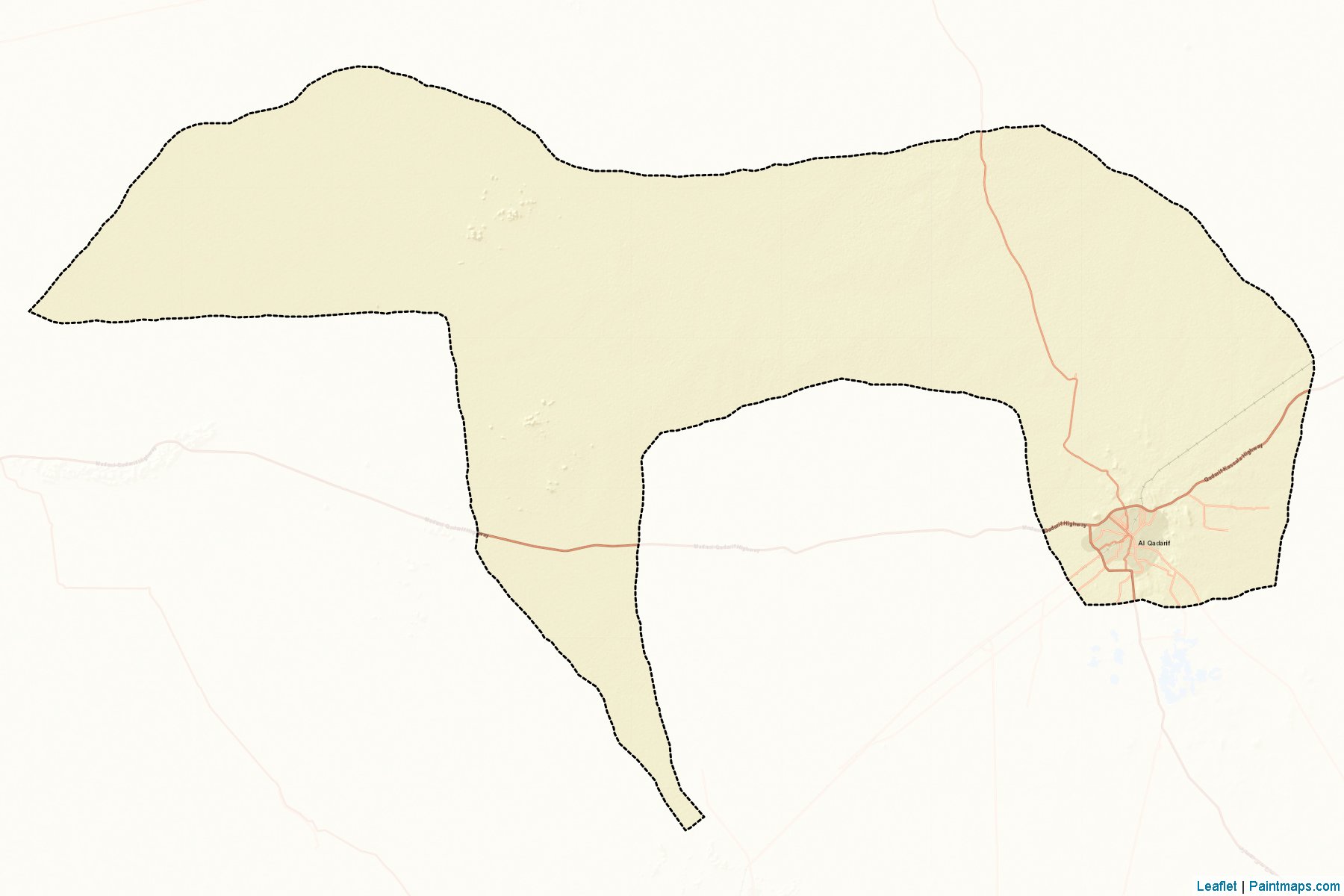 Central Al Gedarif (Gadarif) Map Cropping Samples-2