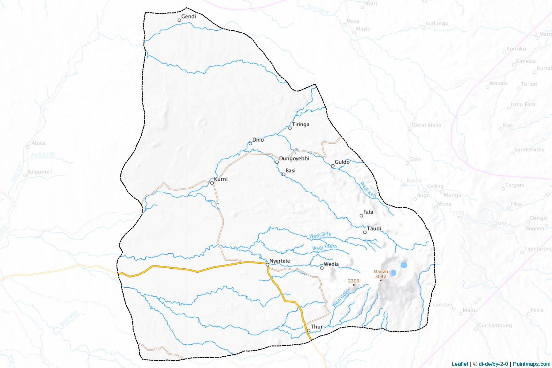 Muestras de recorte de mapas Nertiti (Central Darfur)-1