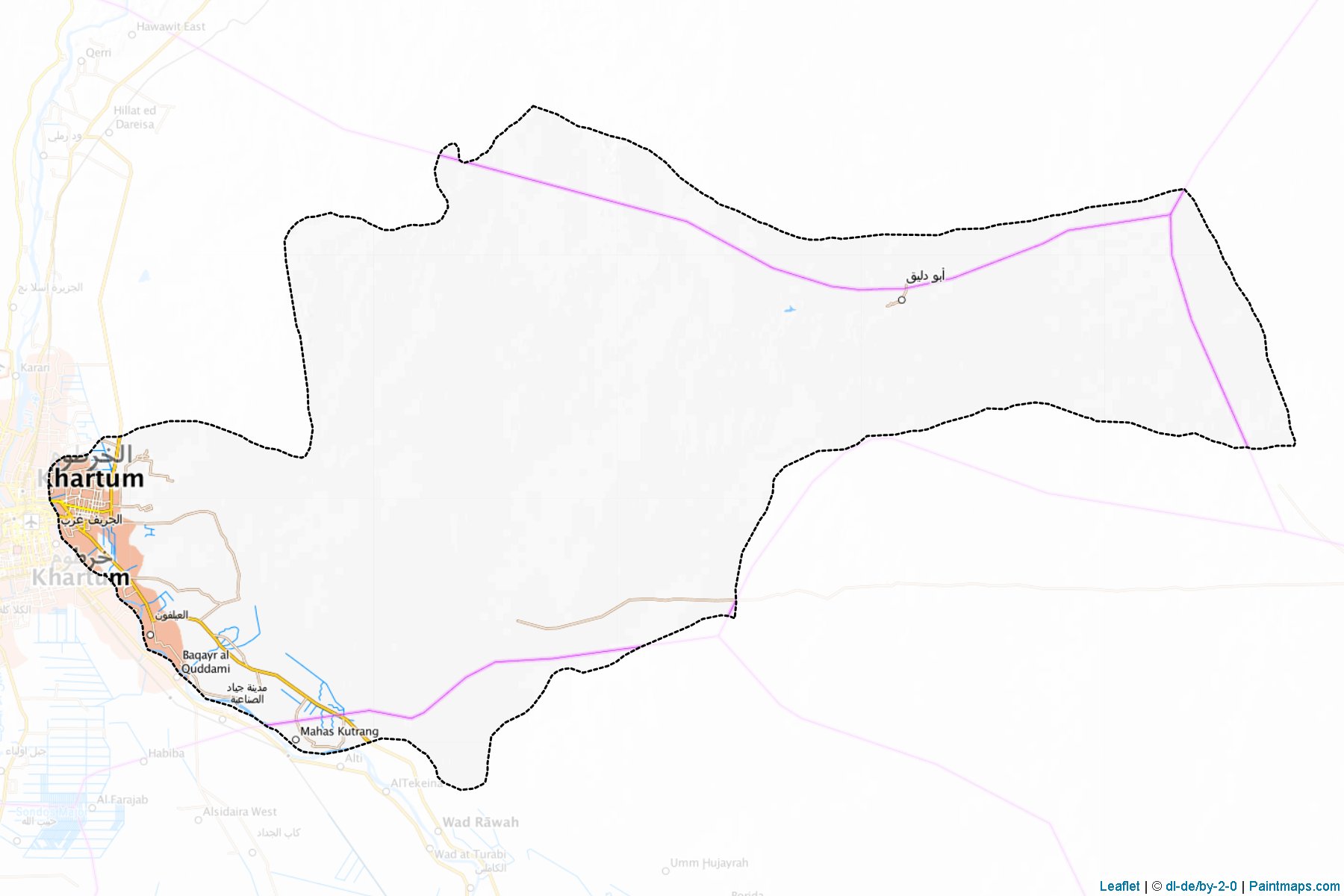 Muestras de recorte de mapas Sharq El Nile (Khartoum)-1