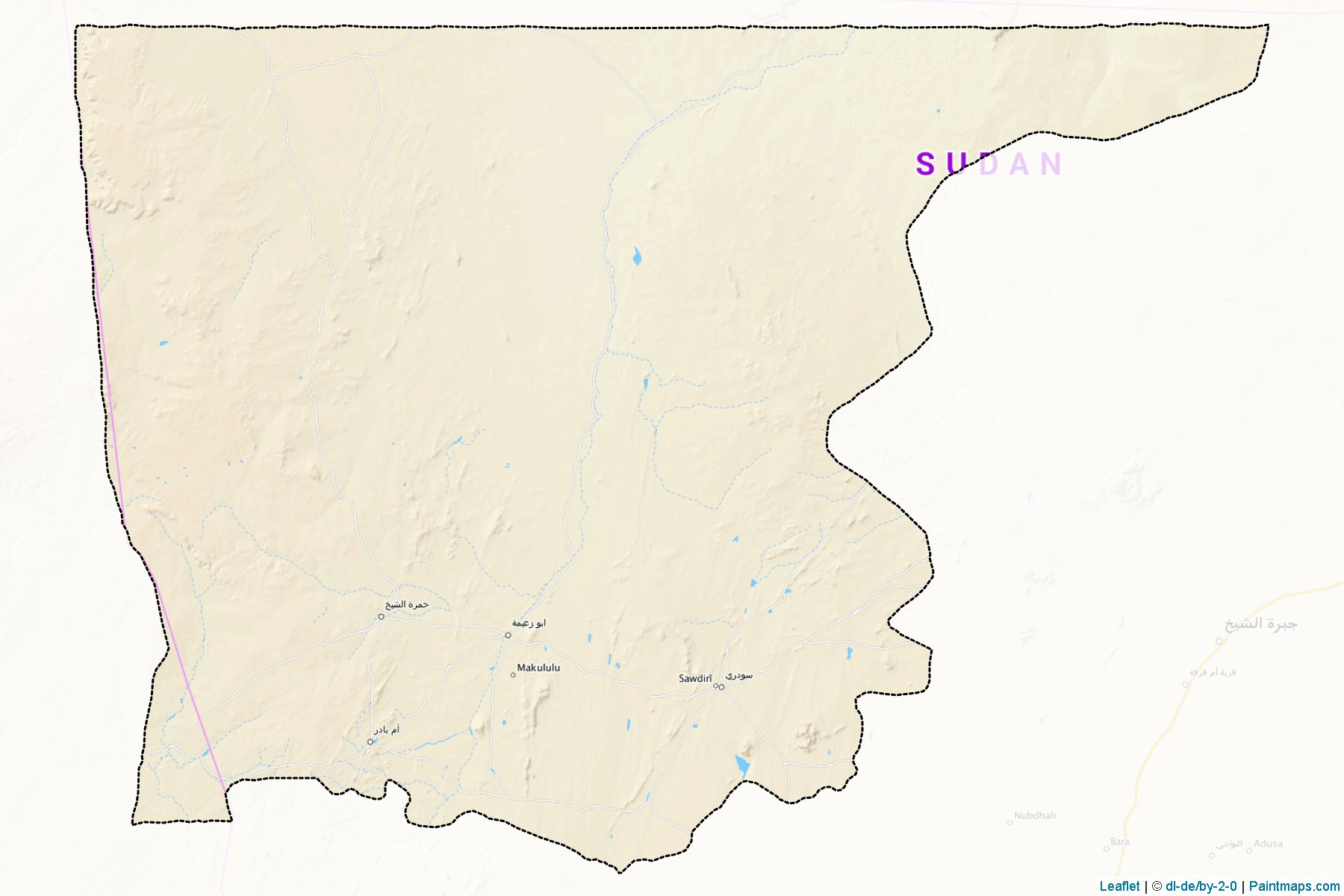 Muestras de recorte de mapas Sodari (North Kordufan)-1