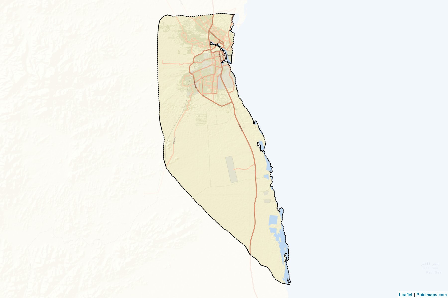 Muestras de recorte de mapas Port Sudan (Red Sea)-2