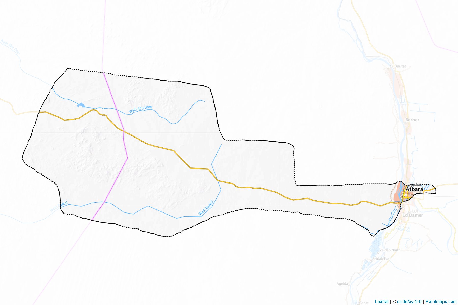 Muestras de recorte de mapas Atbara (River Nile)-1