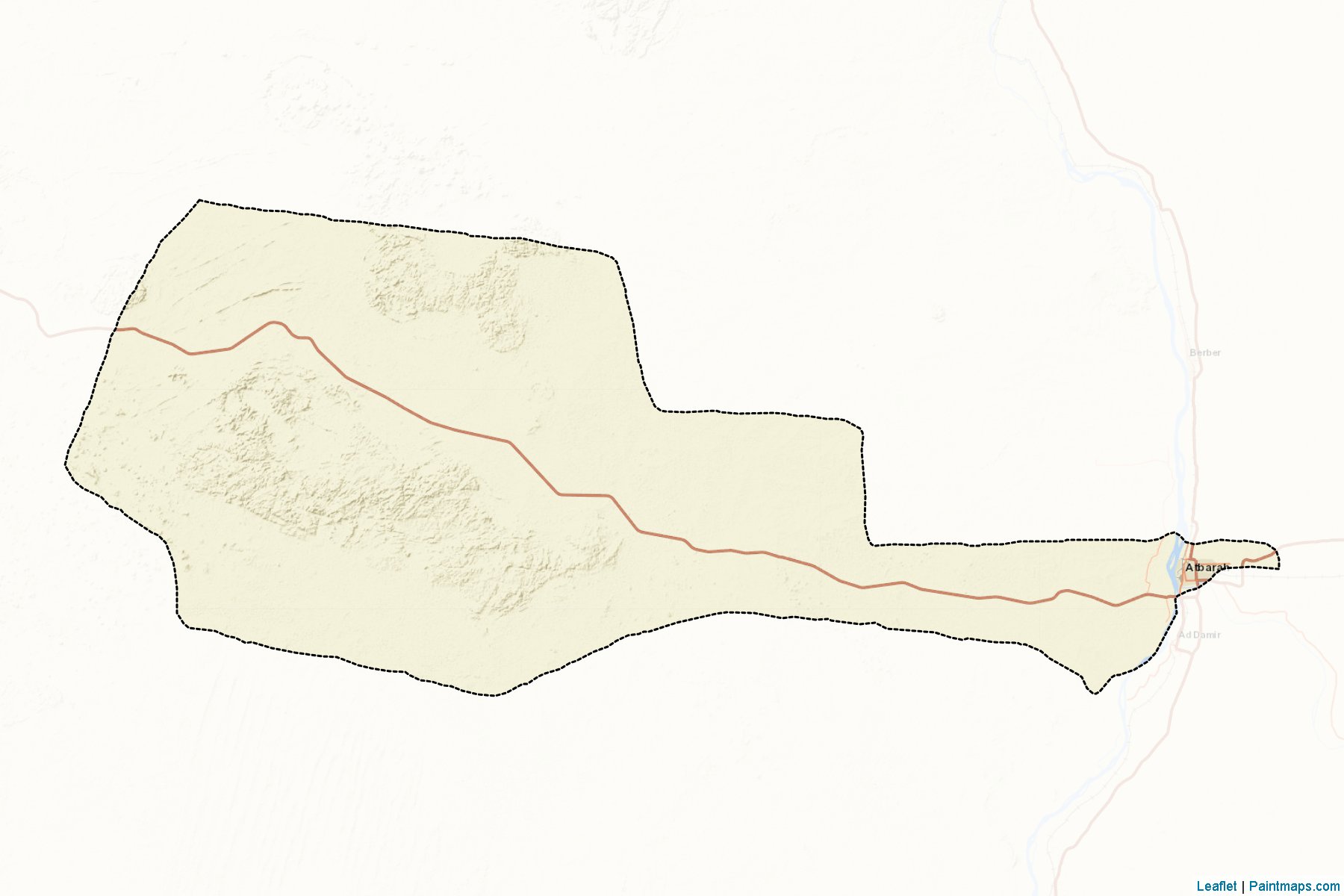 Muestras de recorte de mapas Atbara (River Nile)-2