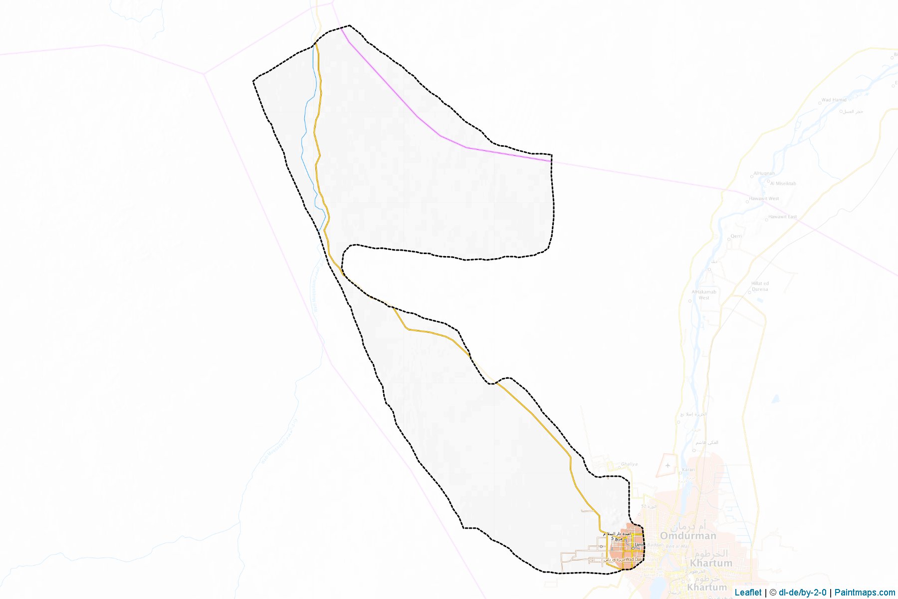 Muestras de recorte de mapas Umm Badda (Khartoum)-1