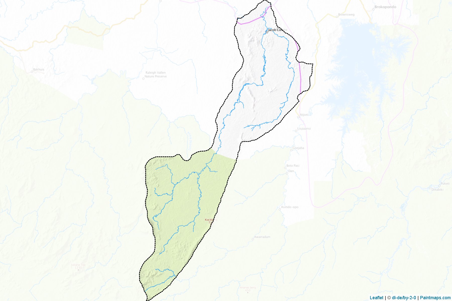 Muestras de recorte de mapas Saramacca (Sipaliwini)-1