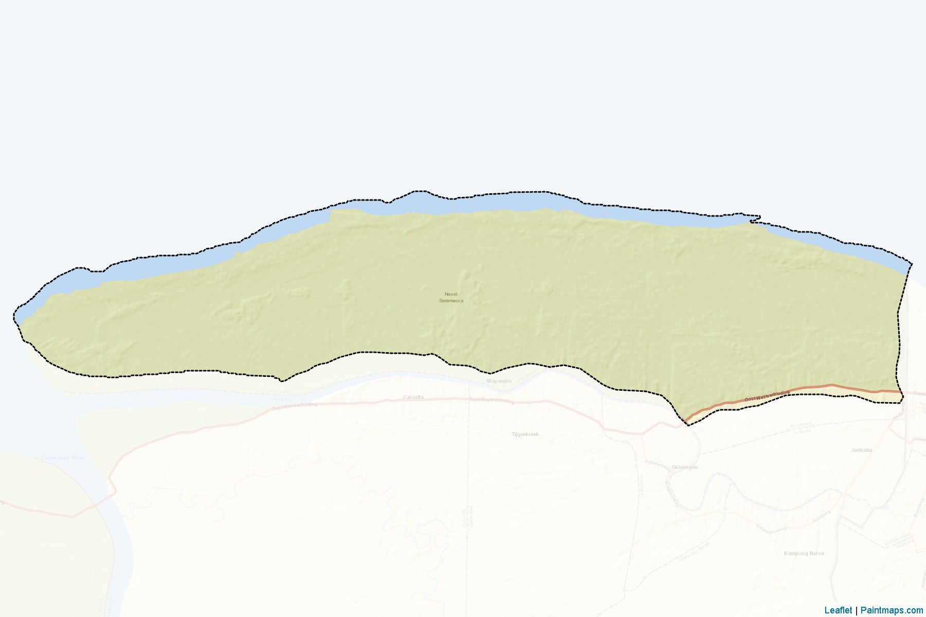 Muestras de recorte de mapas Wayamboweg (Saramacca)-2