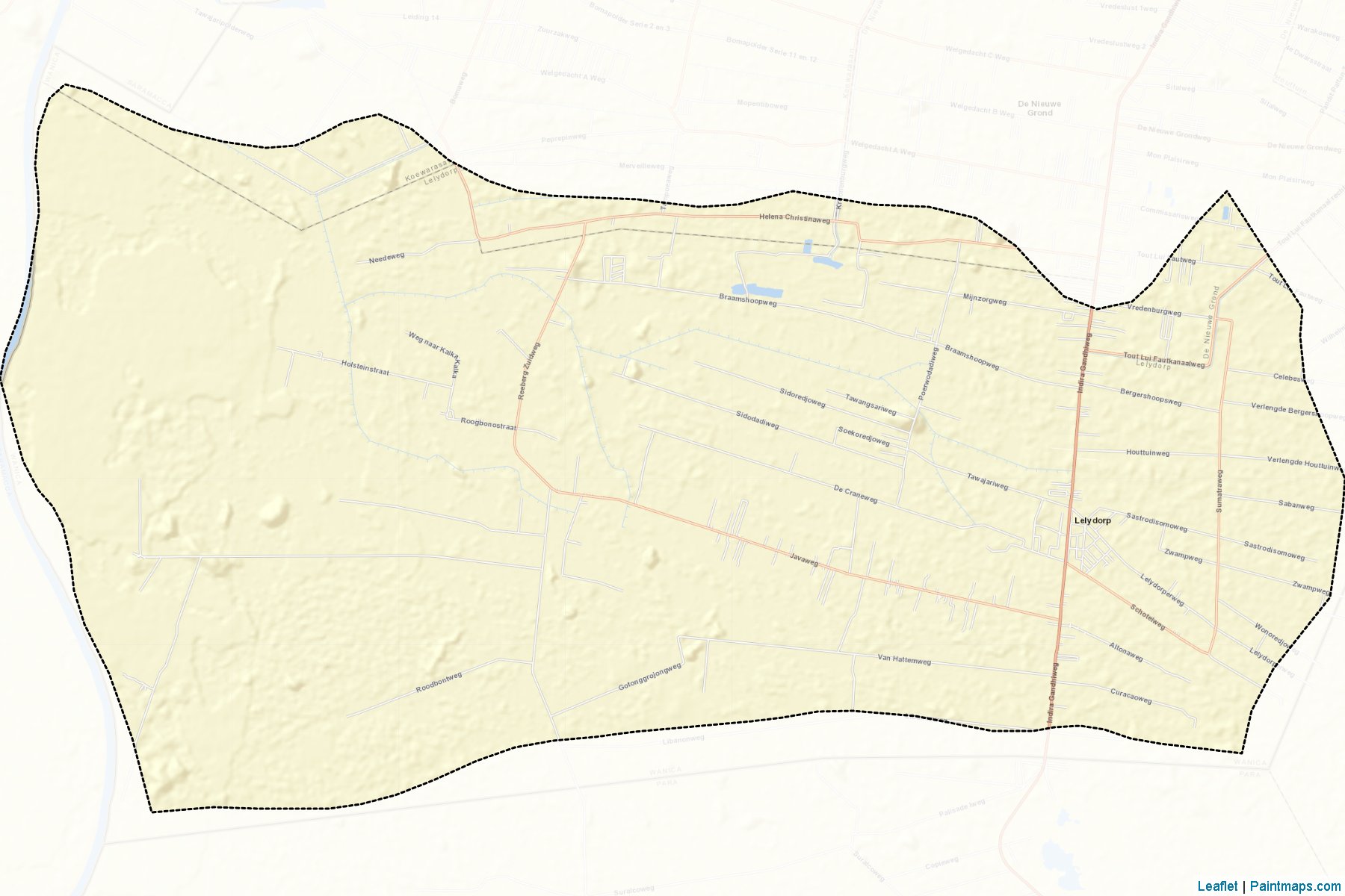 Muestras de recorte de mapas Lelydorp (Wanica)-2