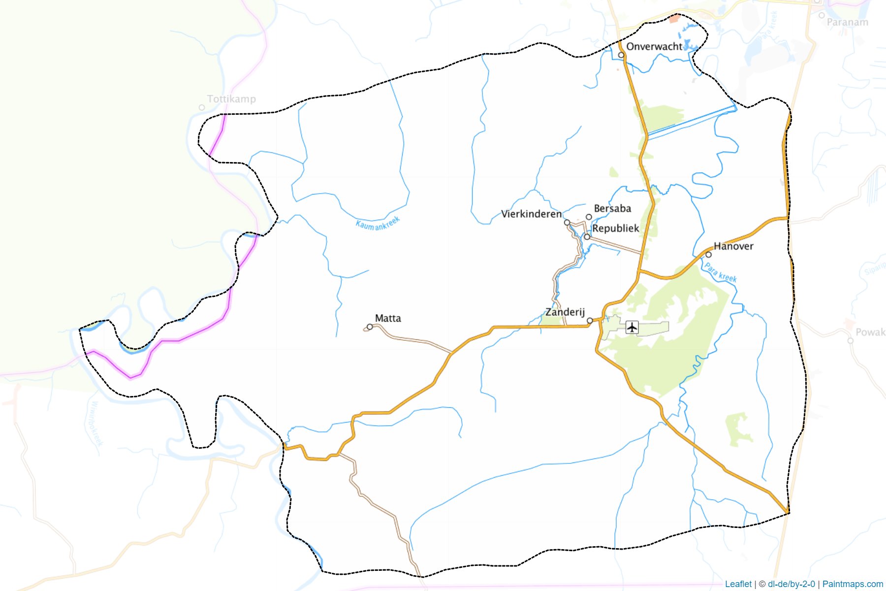 Muestras de recorte de mapas Zuid (Para)-1