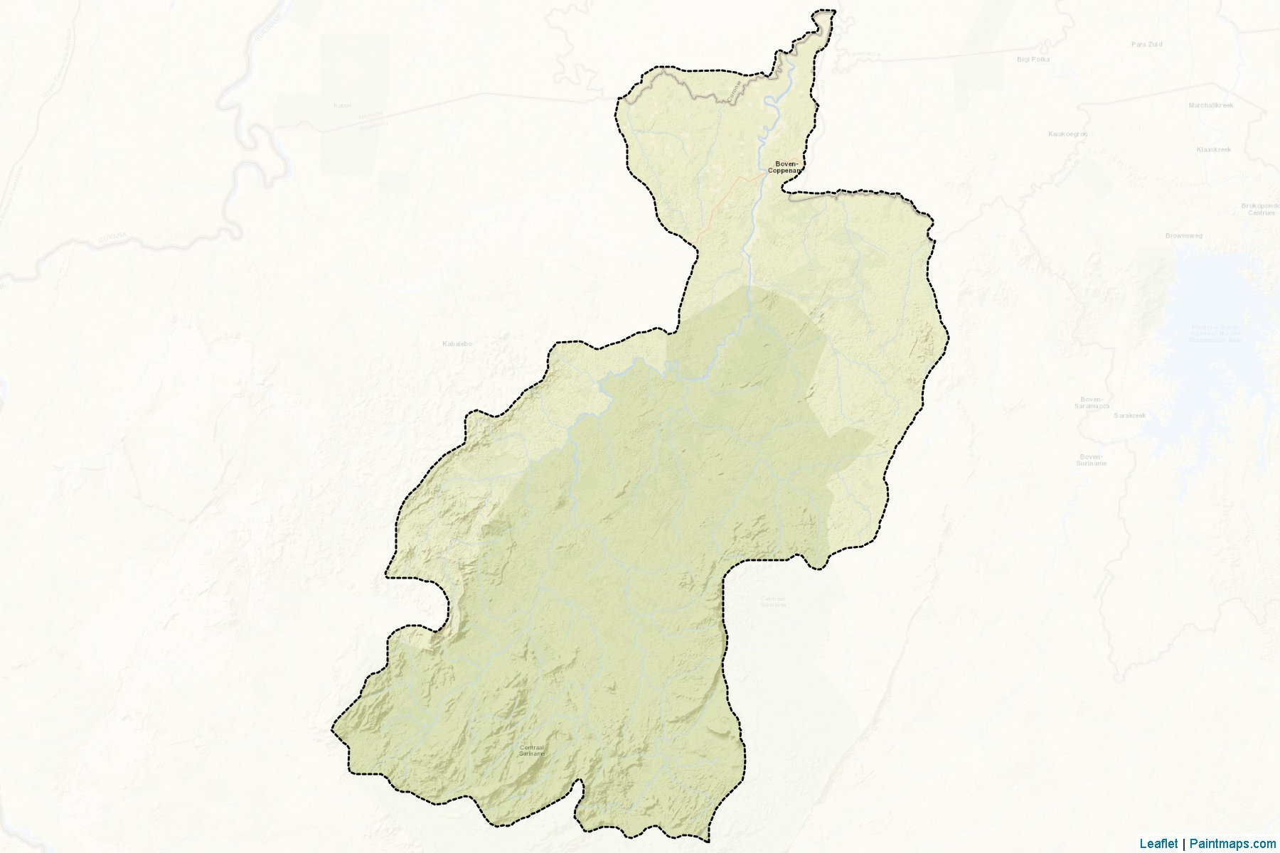 Muestras de recorte de mapas Coppename (Sipaliwini)-2