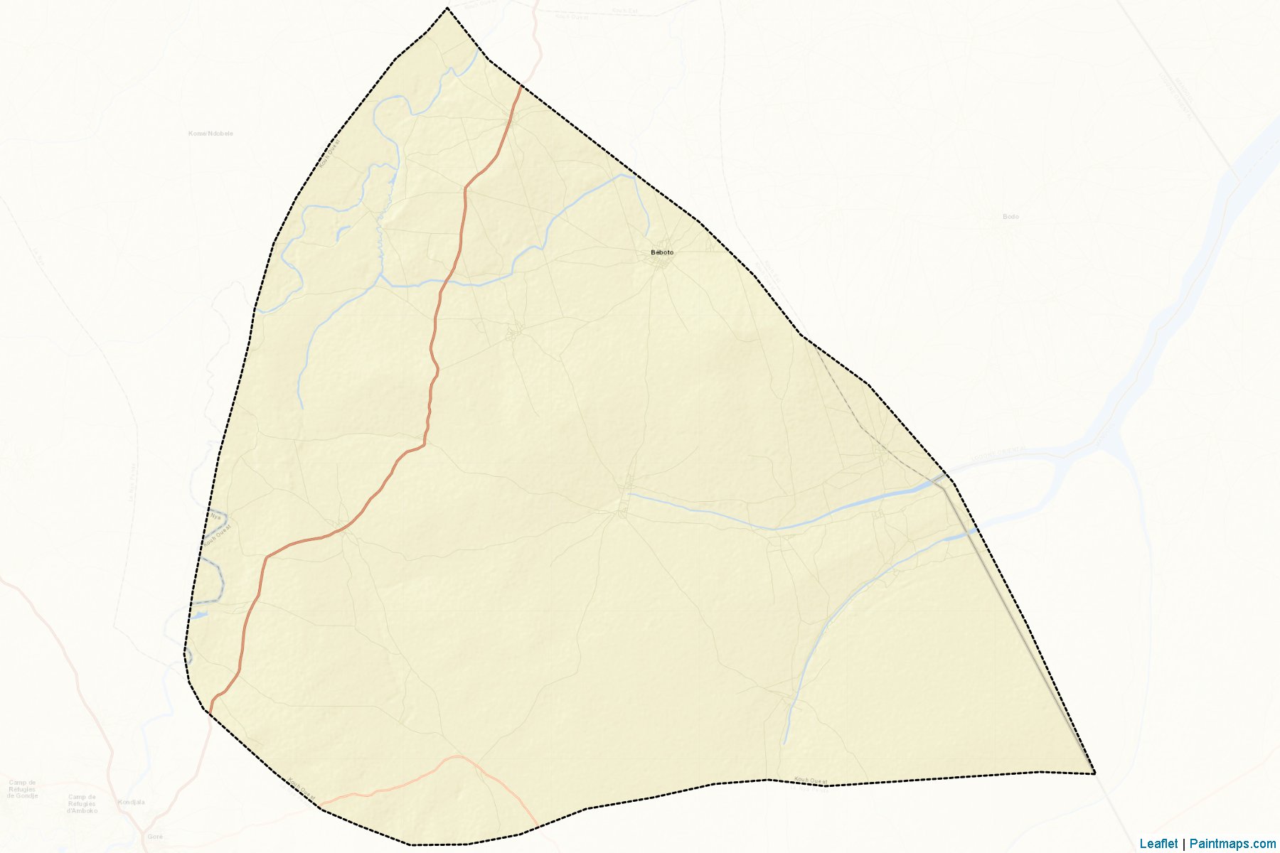 Muestras de recorte de mapas Kouh Ouest (Logone Oriental)-2