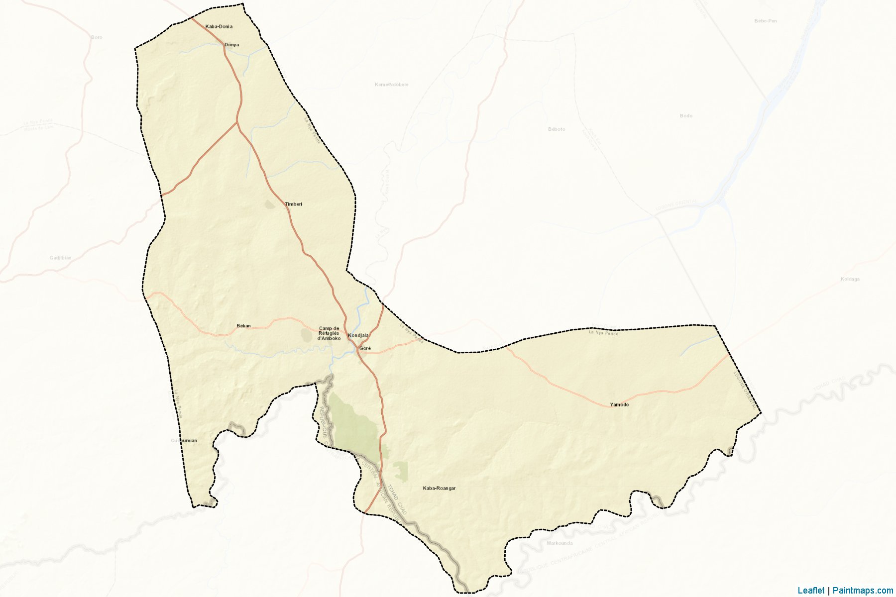 Nya Pendé (Logone Oriental Region) Map Cropping Samples-2