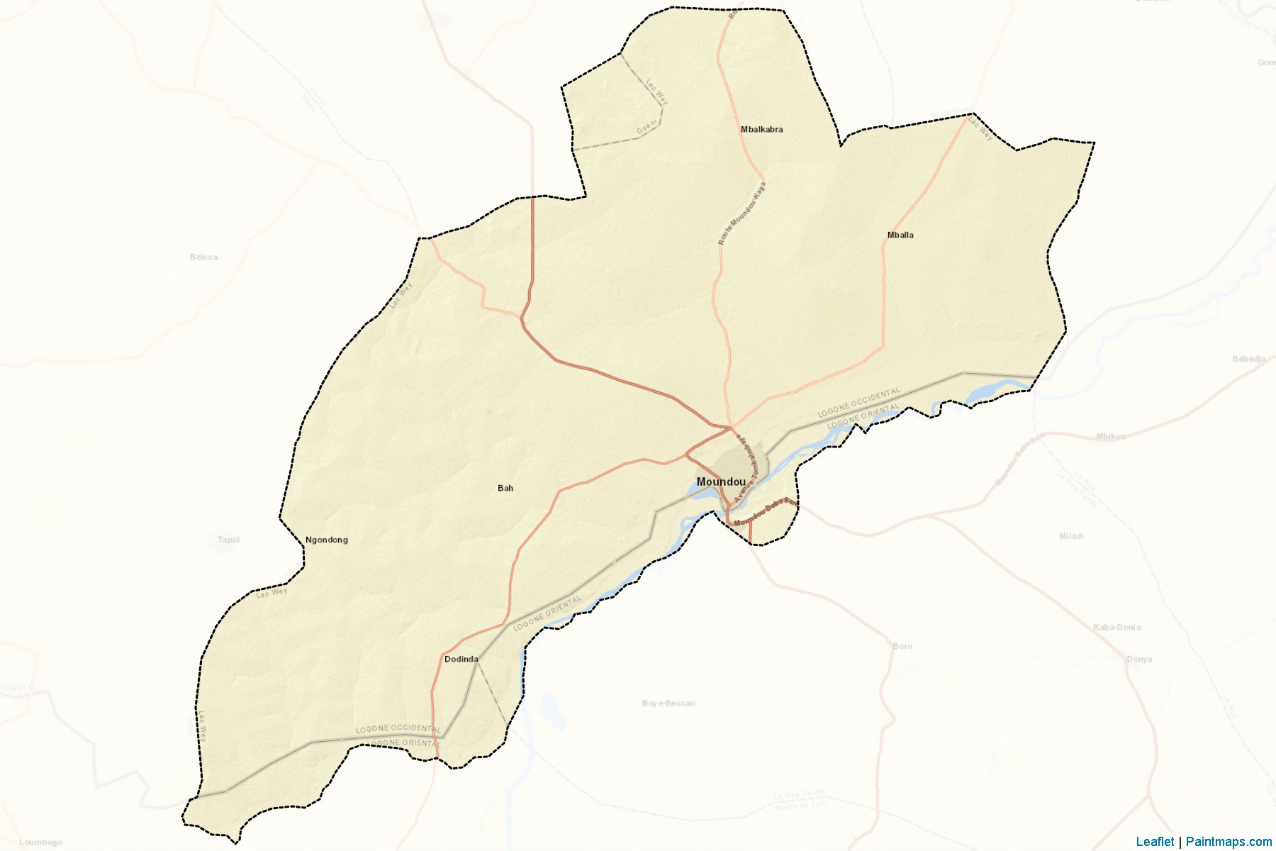 Muestras de recorte de mapas Lac Wey (Logone Occidental)-2