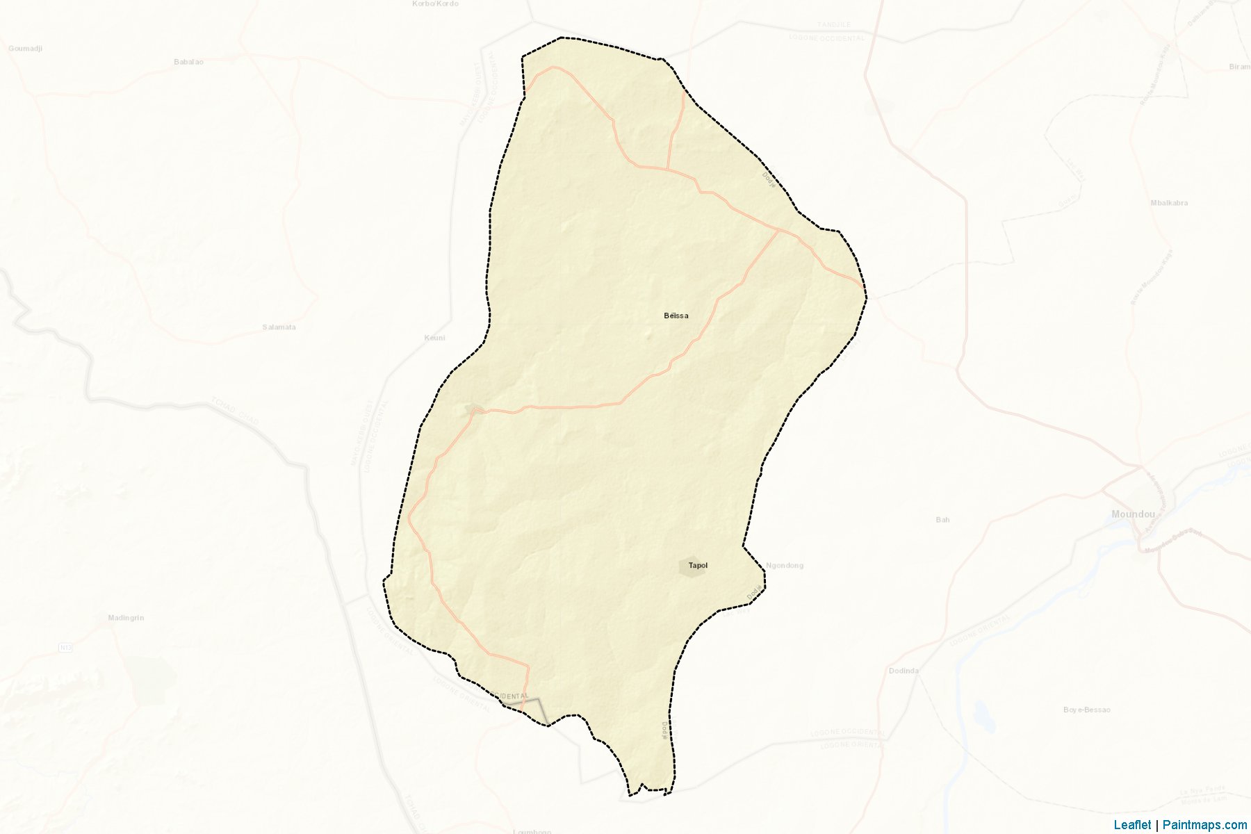 Dodjé (Logone Occidental) Map Cropping Samples-2