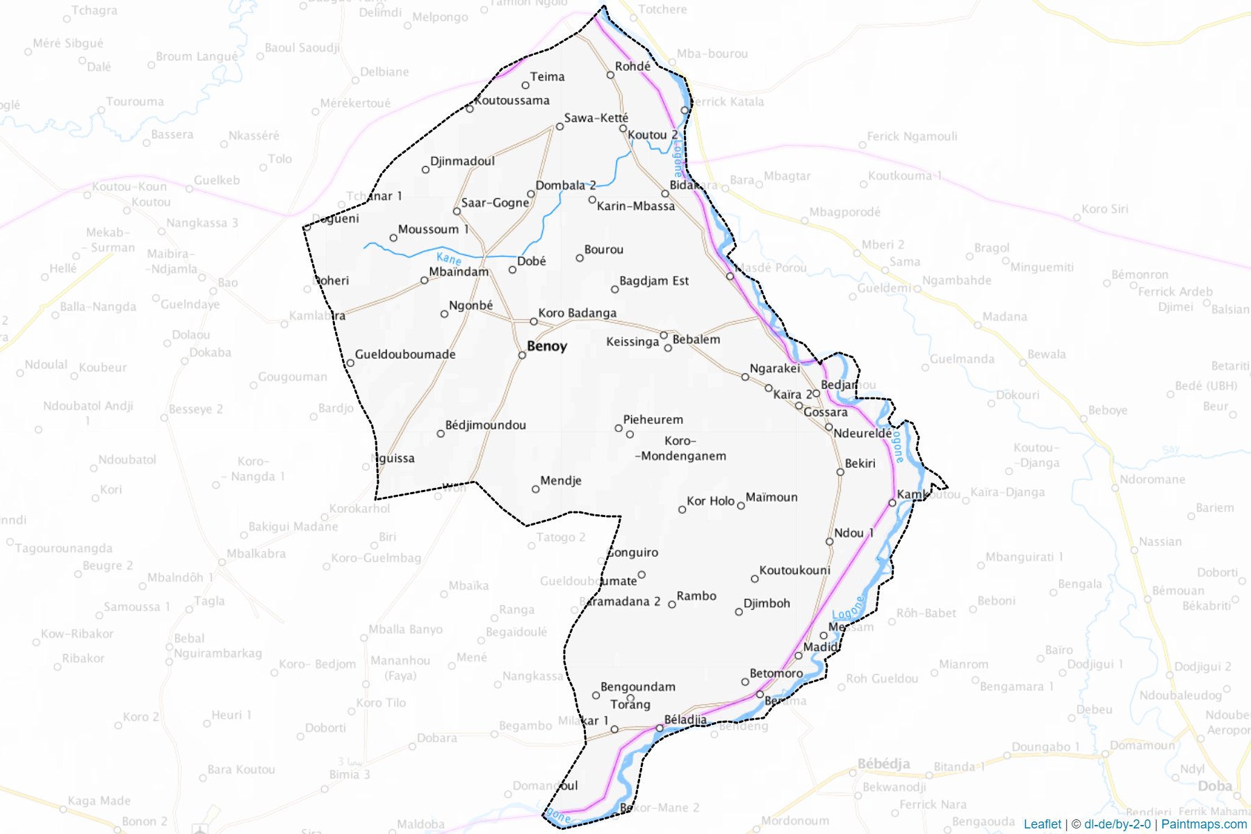 Ngourkosso (Logone Occidental) Haritası Örnekleri-1