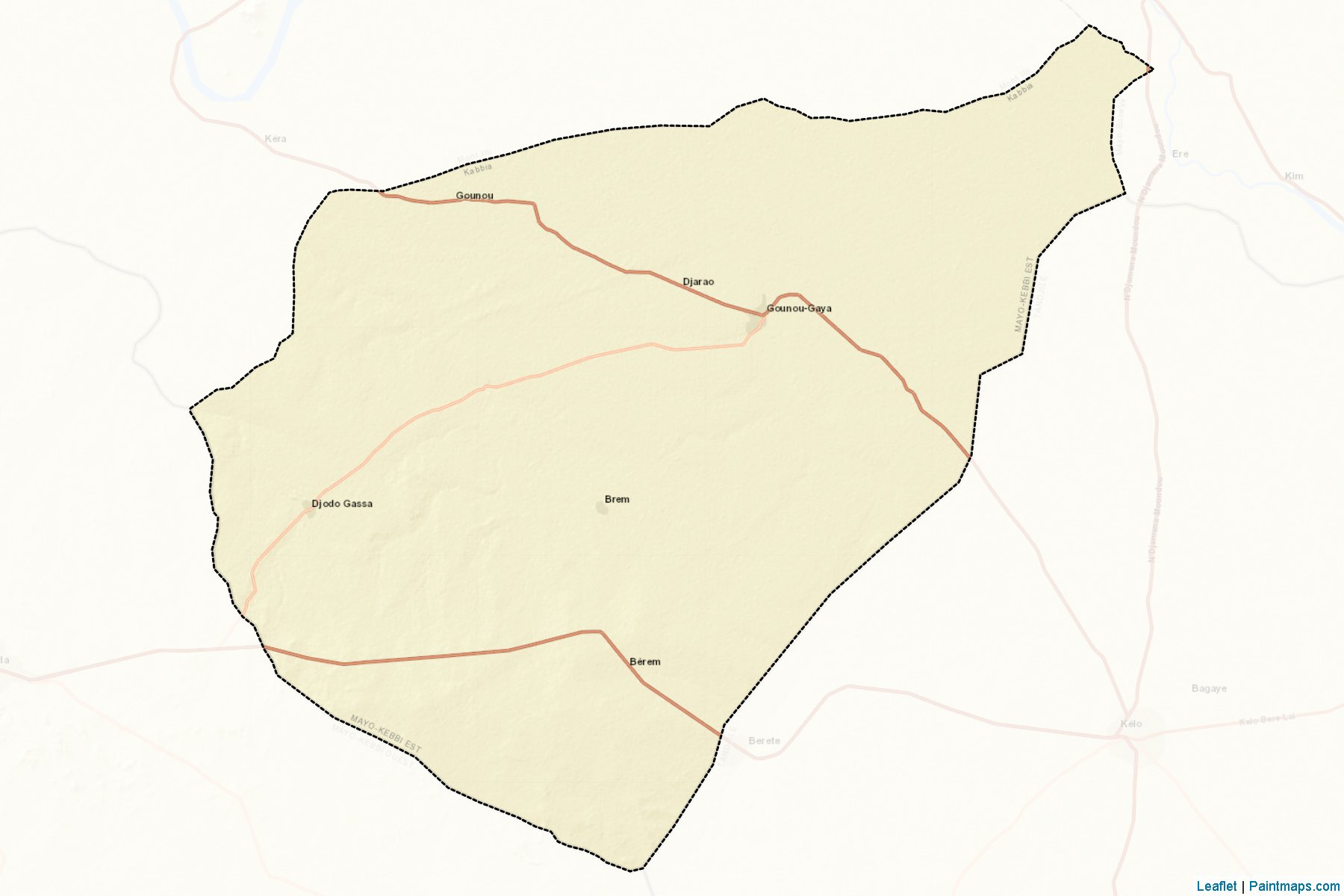 Muestras de recorte de mapas La Kabbia (Mayo Kebbi Est)-2