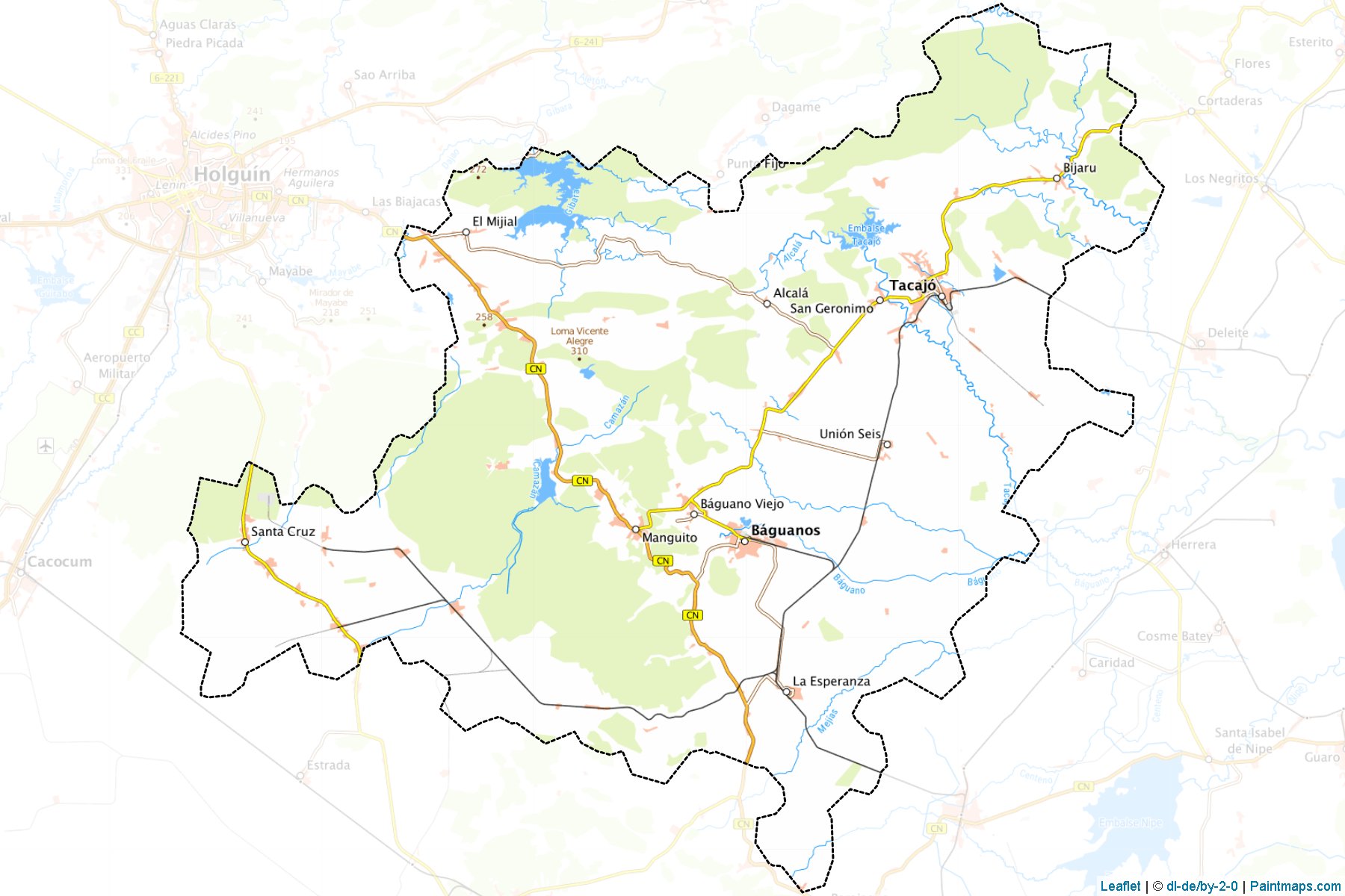 Muestras de recorte de mapas Baguanos (Holguin)-1