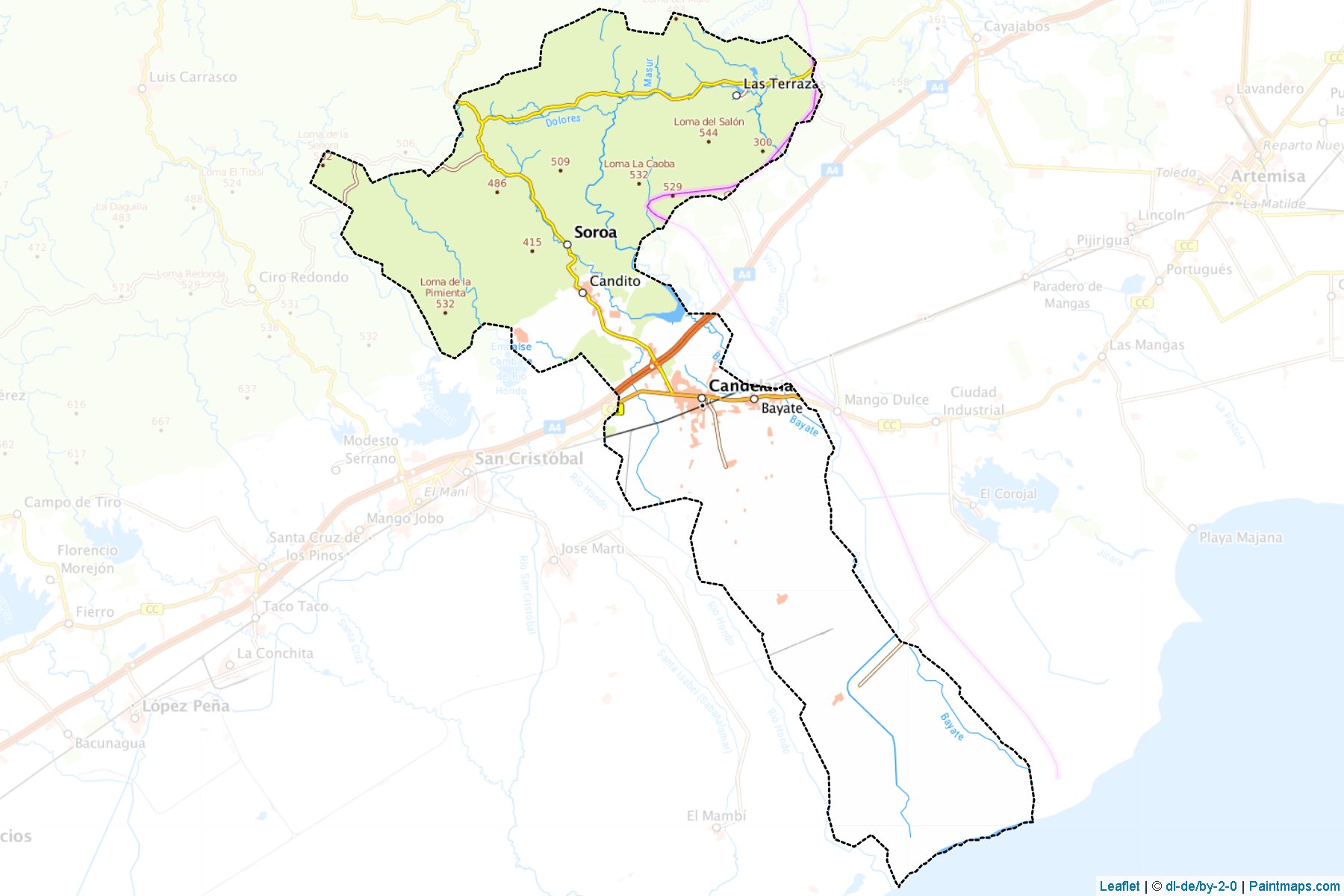 Muestras de recorte de mapas Candelaria (Pinar Del Rio)-1