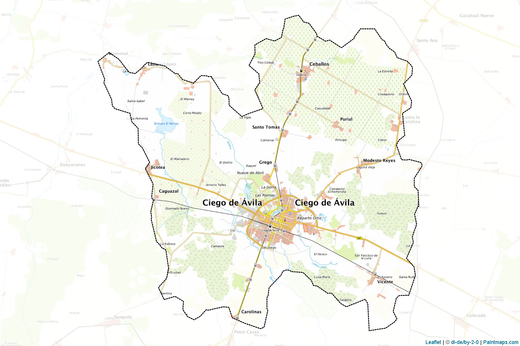 Muestras de recorte de mapas Ciego De Avila (Ciego de Ávila)-1