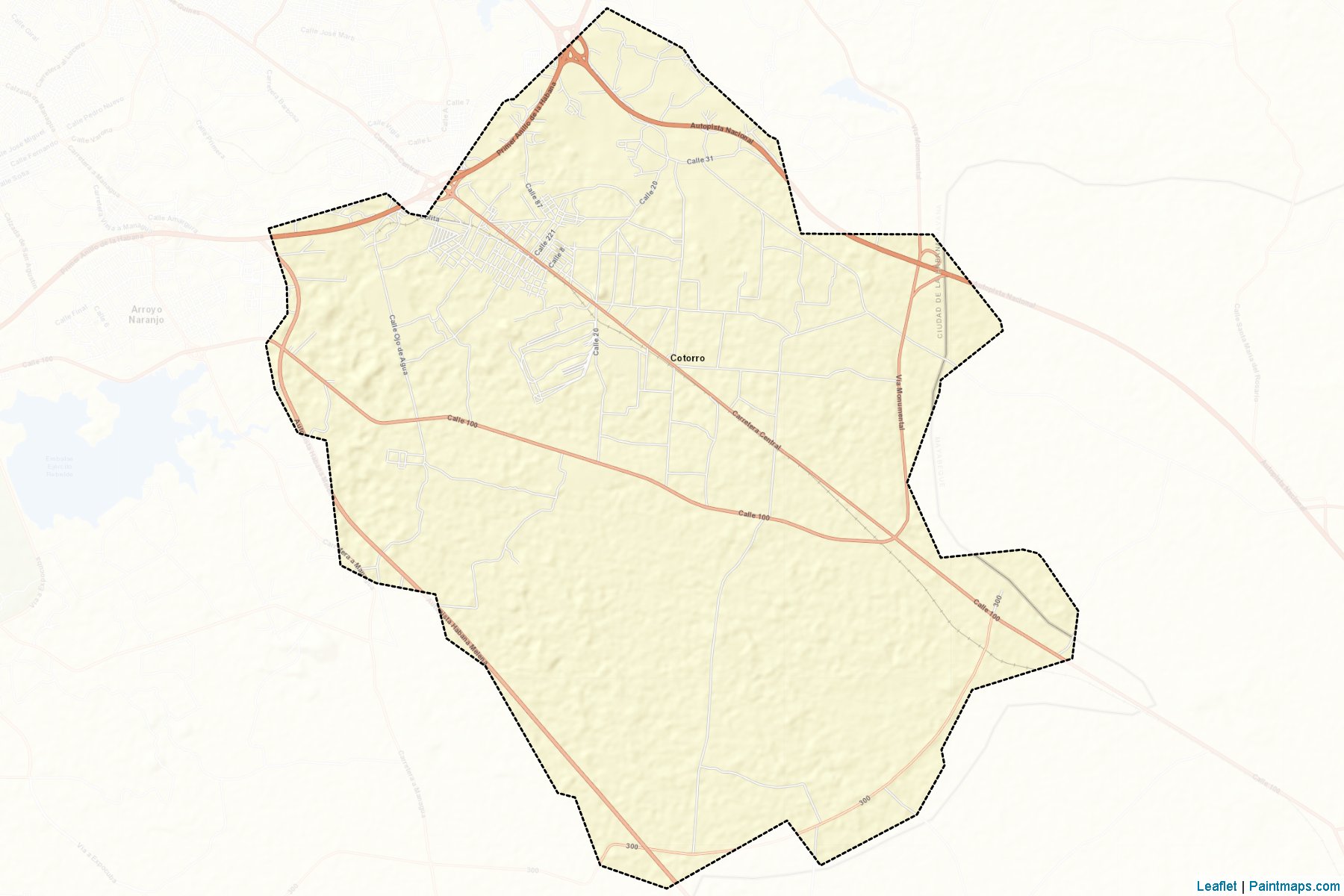 Muestras de recorte de mapas Cotorro (Ciudad De La Habana)-2