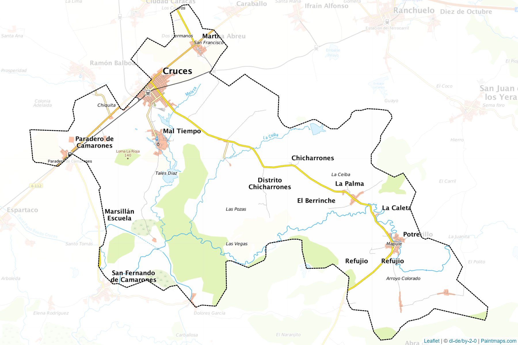 Muestras de recorte de mapas Cruces (Cienfuegos)-1