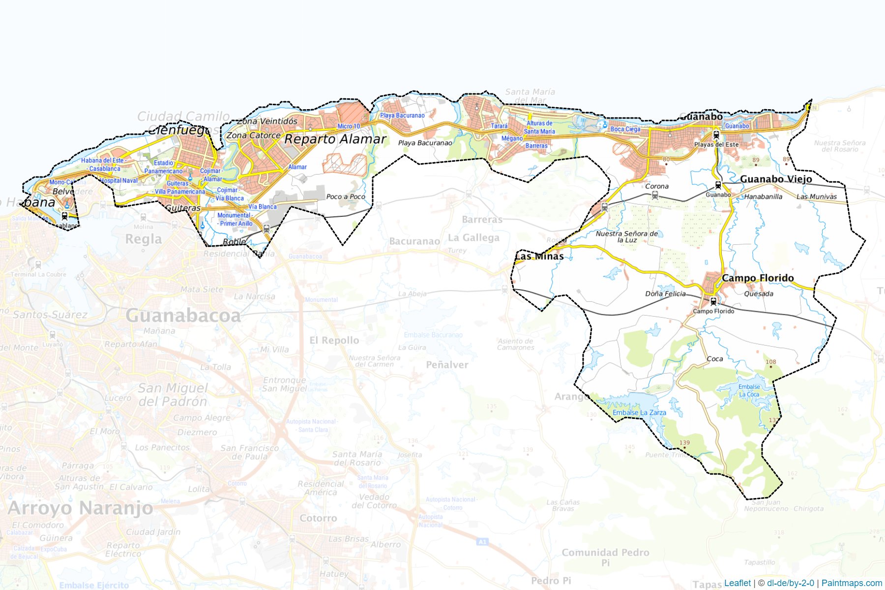 Habana Del Este (Ciudad De La Habana) Haritası Örnekleri-1