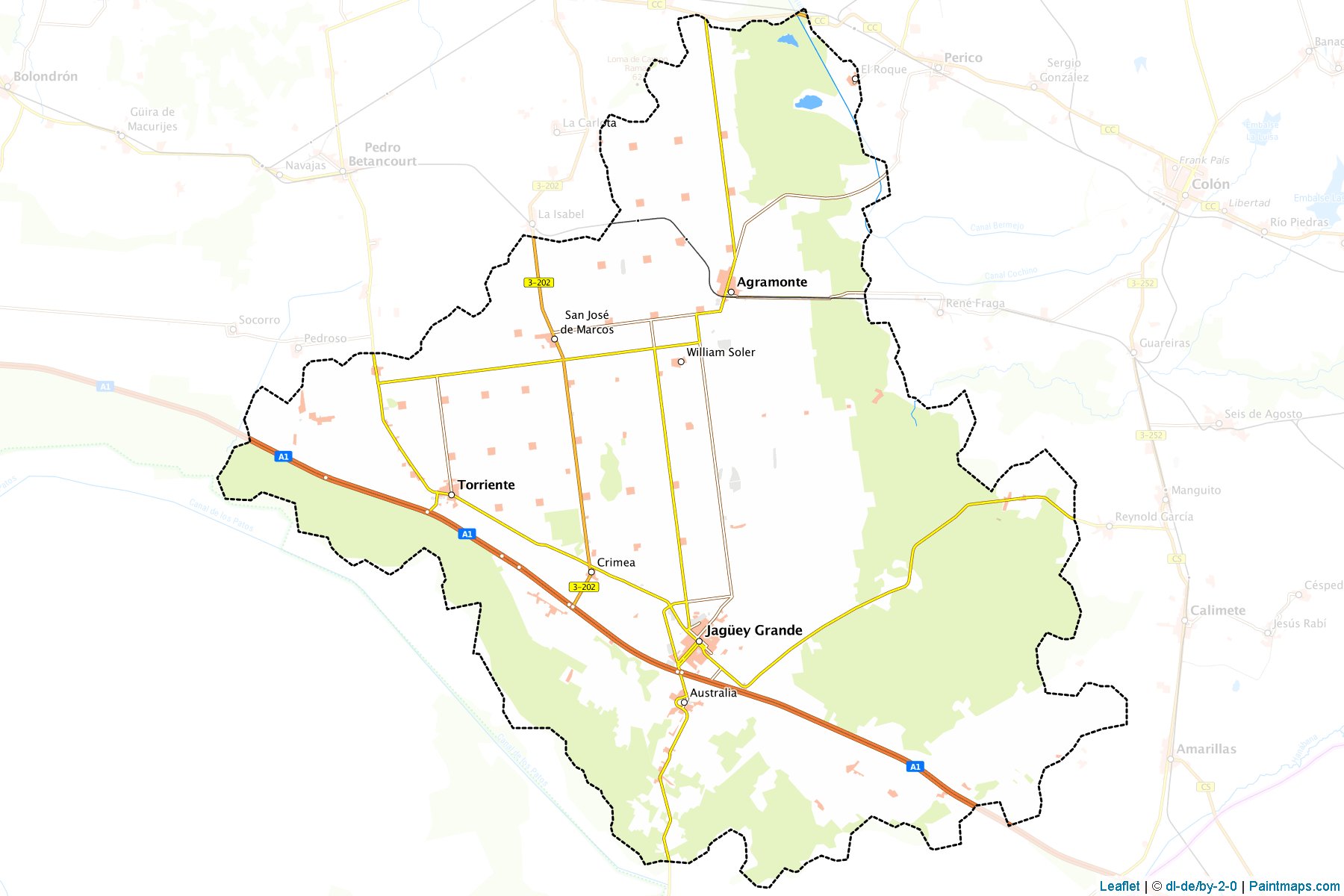 Muestras de recorte de mapas Jaguey Grande (Matanzas)-1