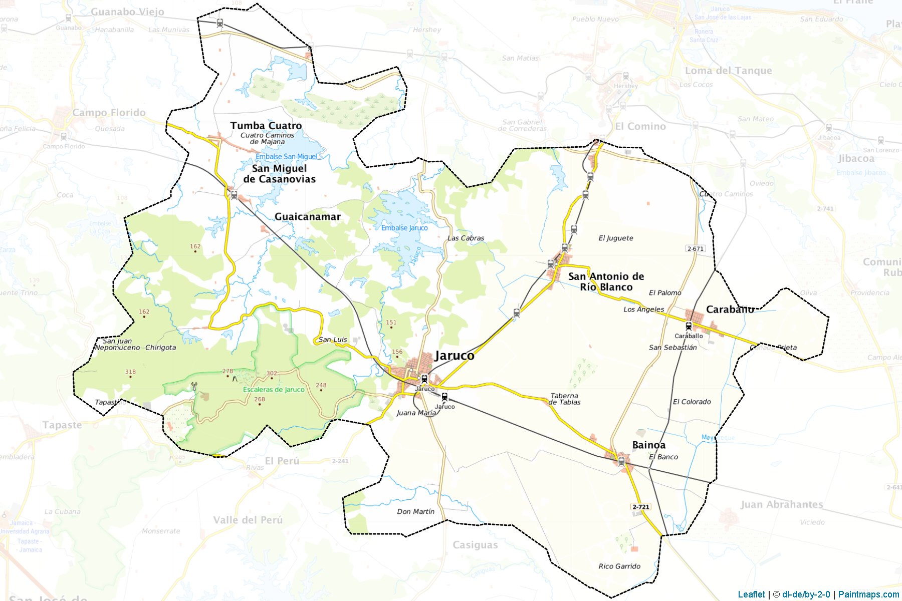 Muestras de recorte de mapas Jaruco (Mayabeque)-1