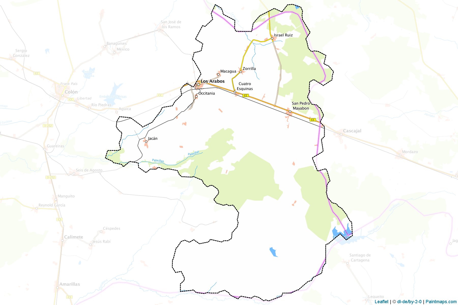 Muestras de recorte de mapas Los Arabos (Matanzas)-1