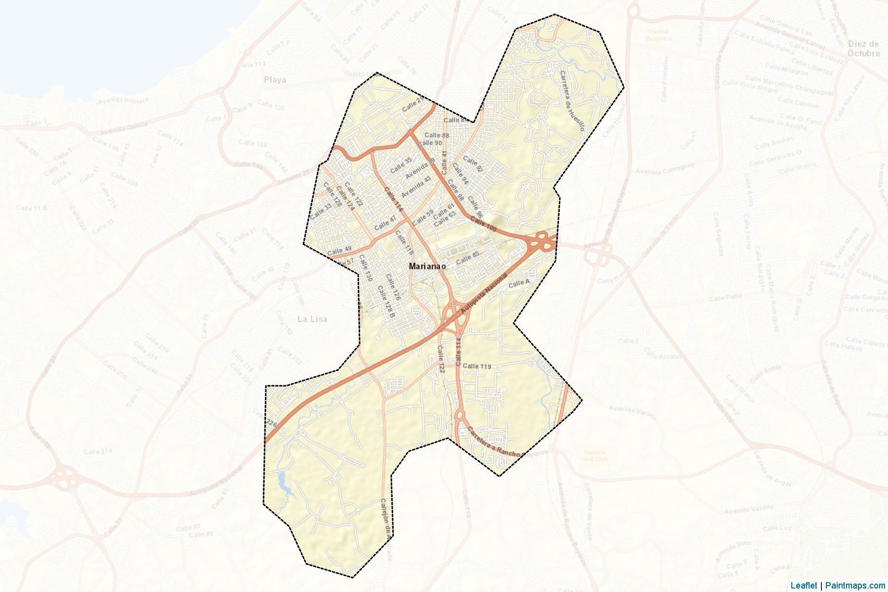 Muestras de recorte de mapas Marianao (Ciudad De La Habana)-2