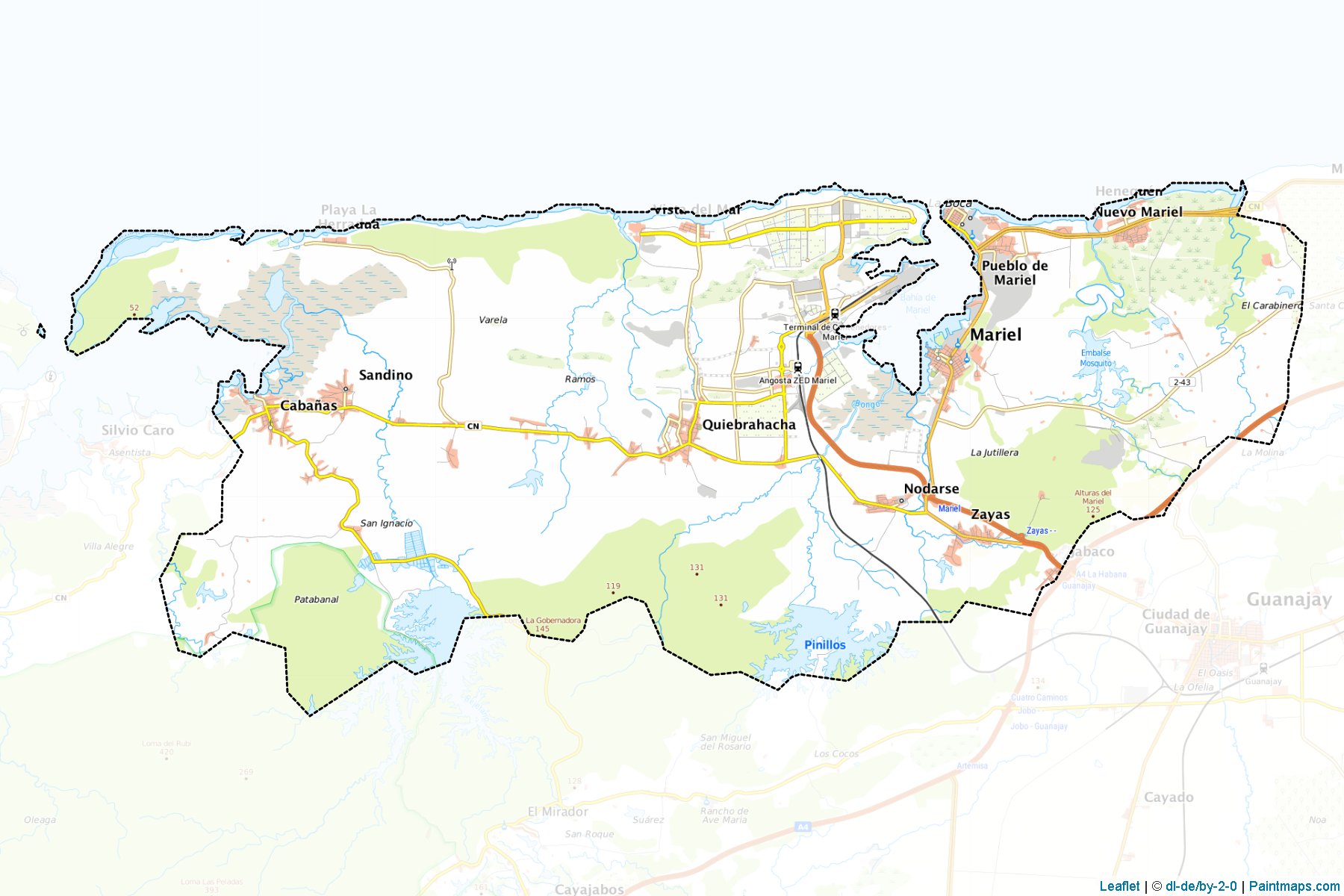 Muestras de recorte de mapas Mariel (Artemisa)-1