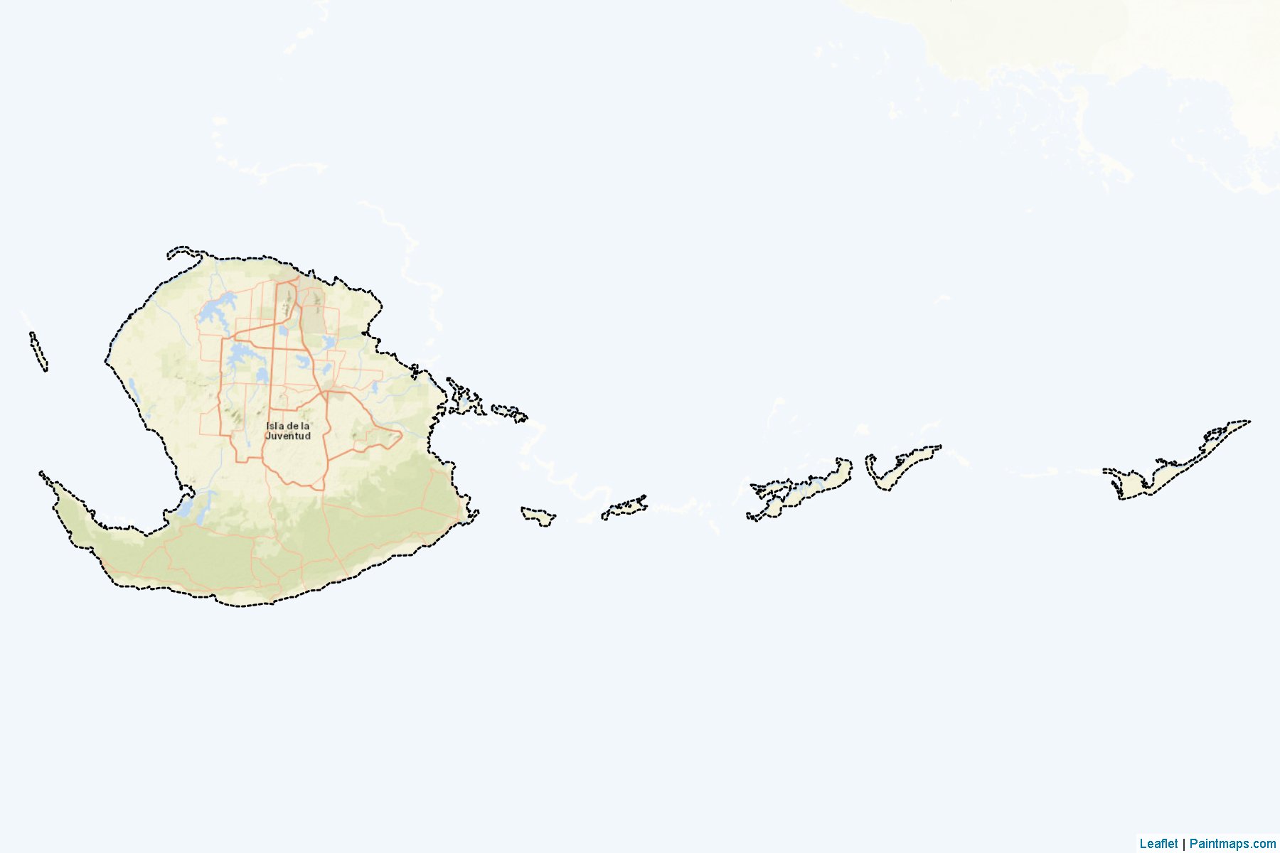 Muestras de recorte de mapas Municipio Especial Isla De La Juventud (Isla de la Juventud)-2