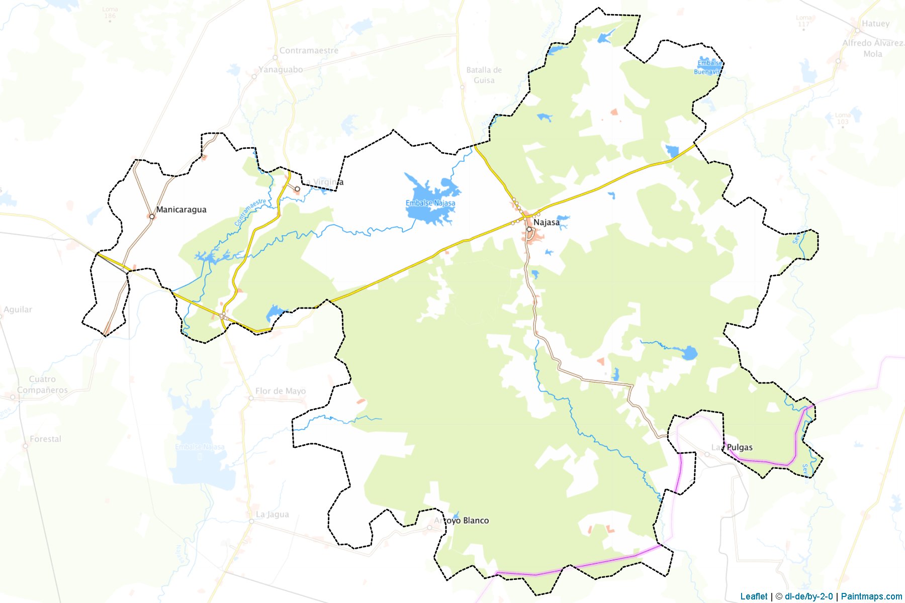 Muestras de recorte de mapas Najasa (Camagüey)-1