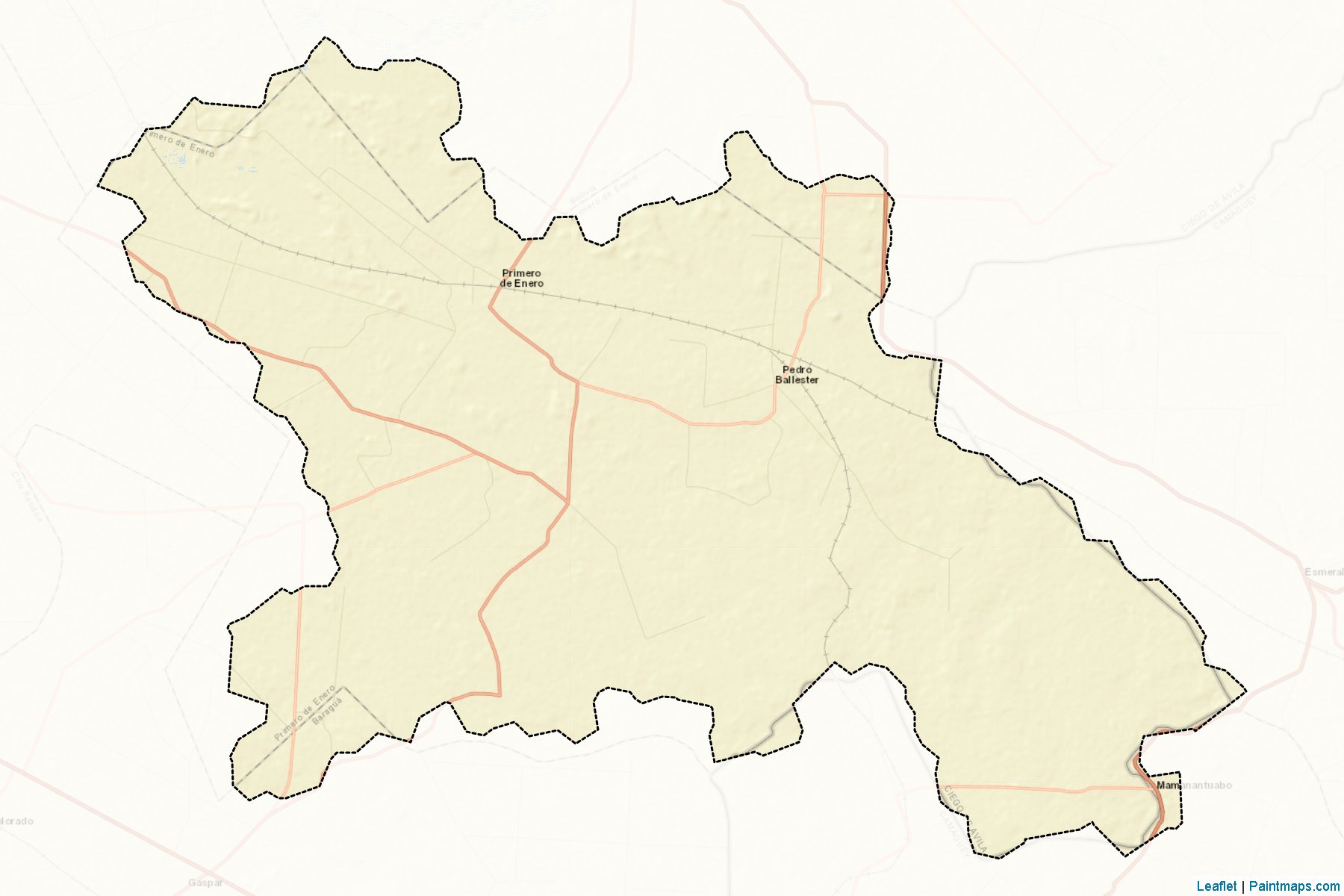 Muestras de recorte de mapas Primero De Enero (Ciego de Ávila)-2