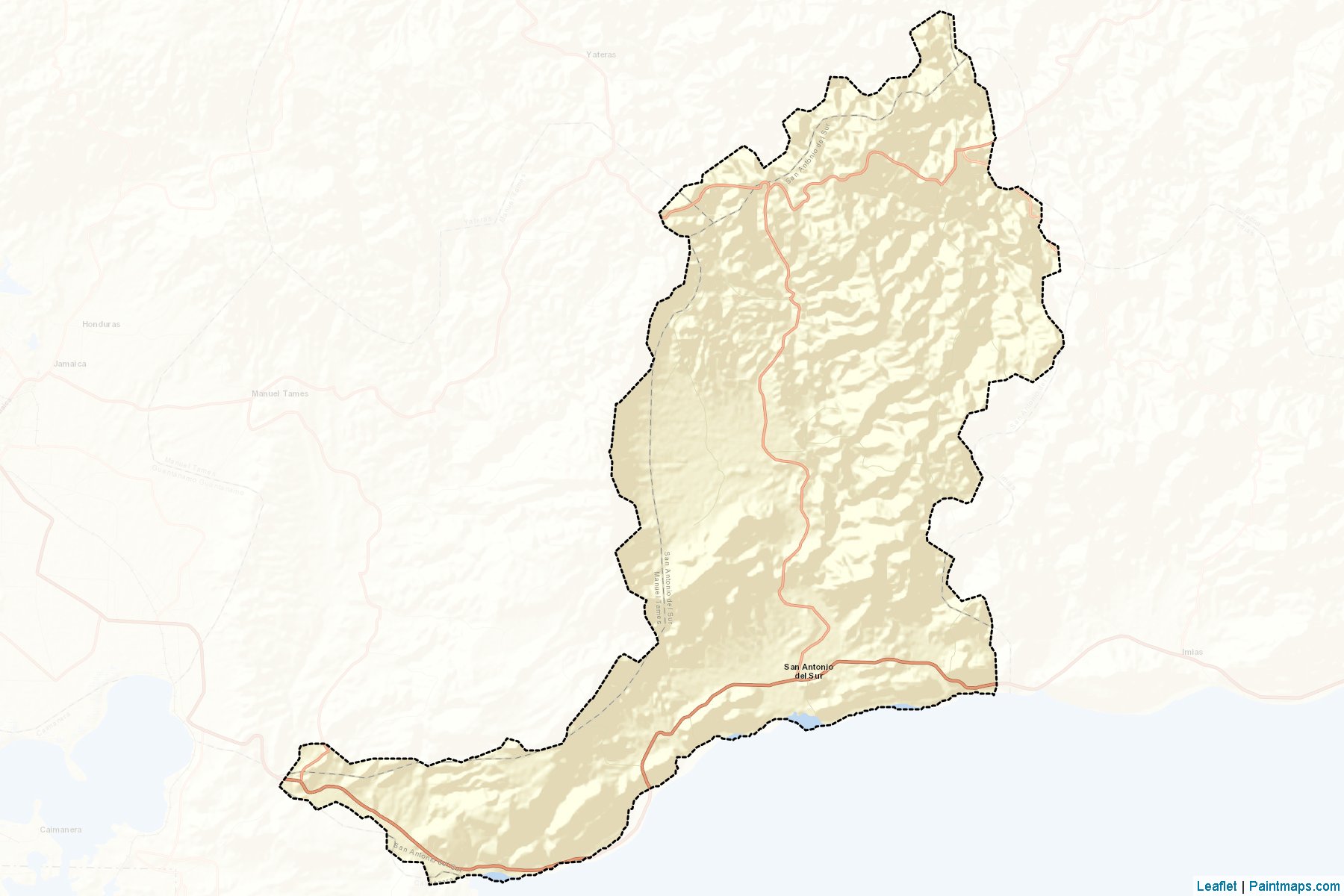 Muestras de recorte de mapas San Antonio Del Sur (Guantanamo)-2