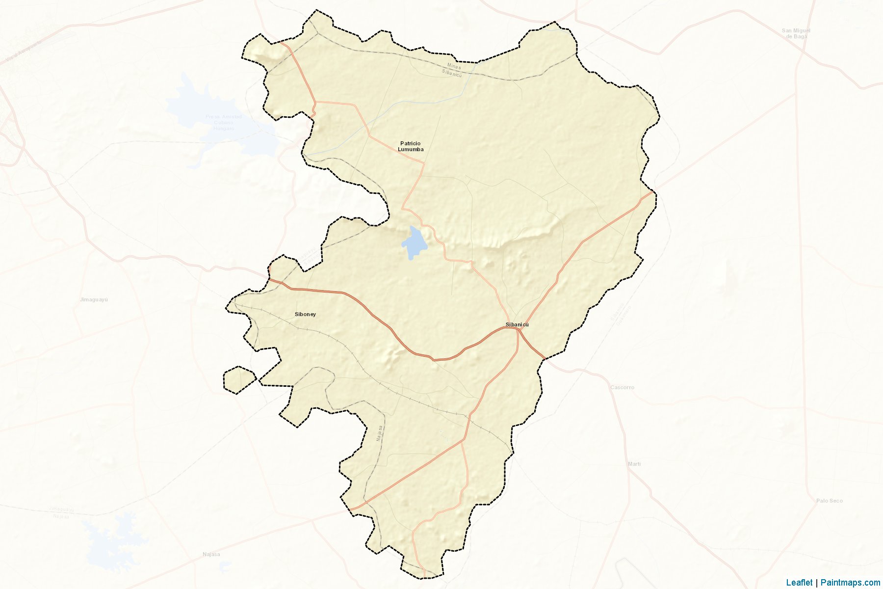 Muestras de recorte de mapas Sibanicu (Camagüey)-2