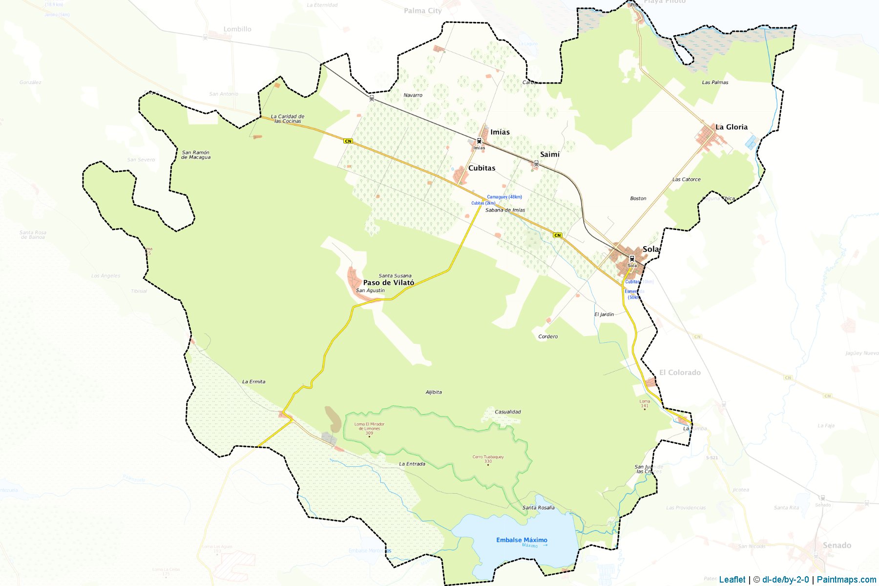 Muestras de recorte de mapas Sierra De Cubitas (Camagüey)-1