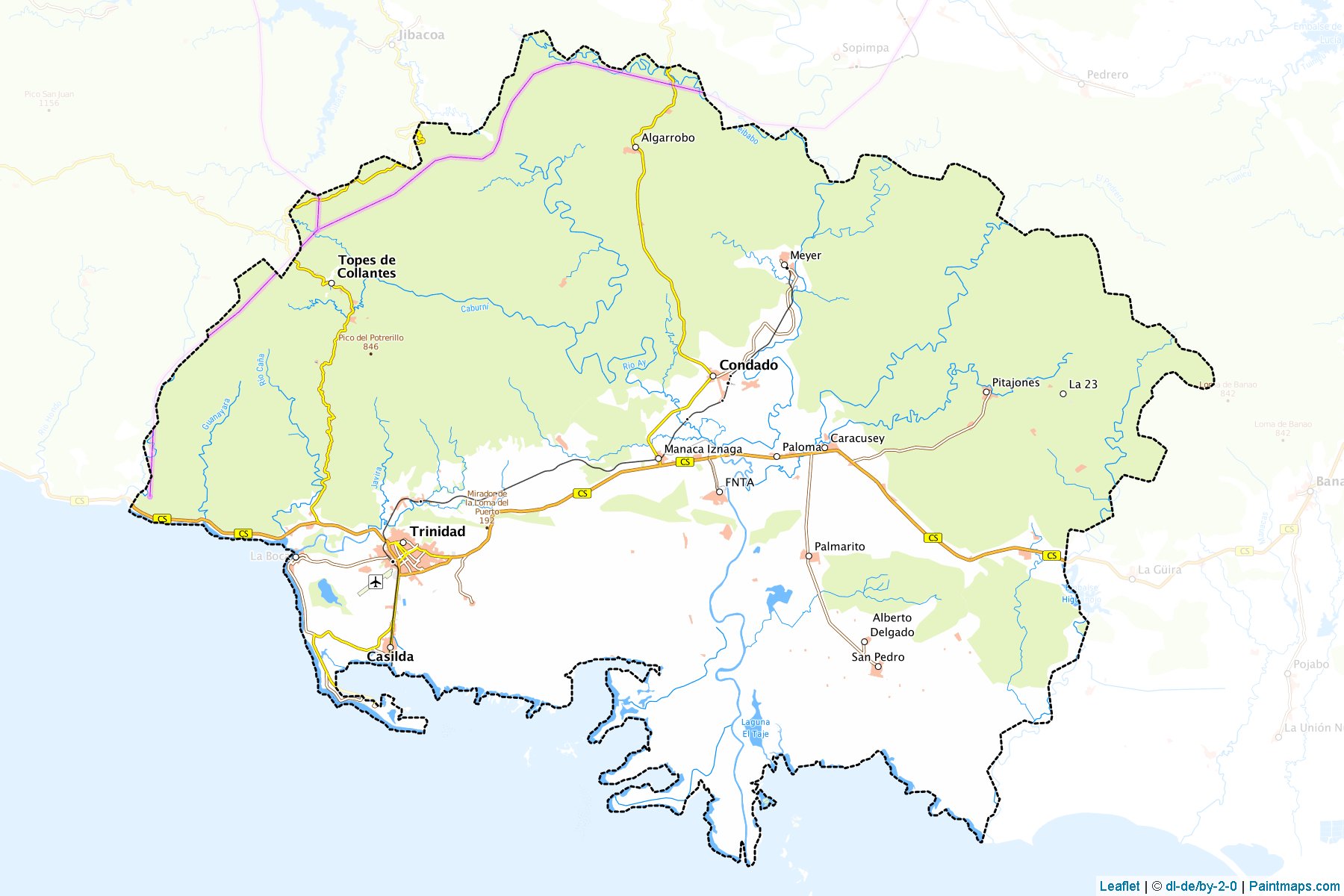 Muestras de recorte de mapas Trinidad (Sancti Spiritus)-1