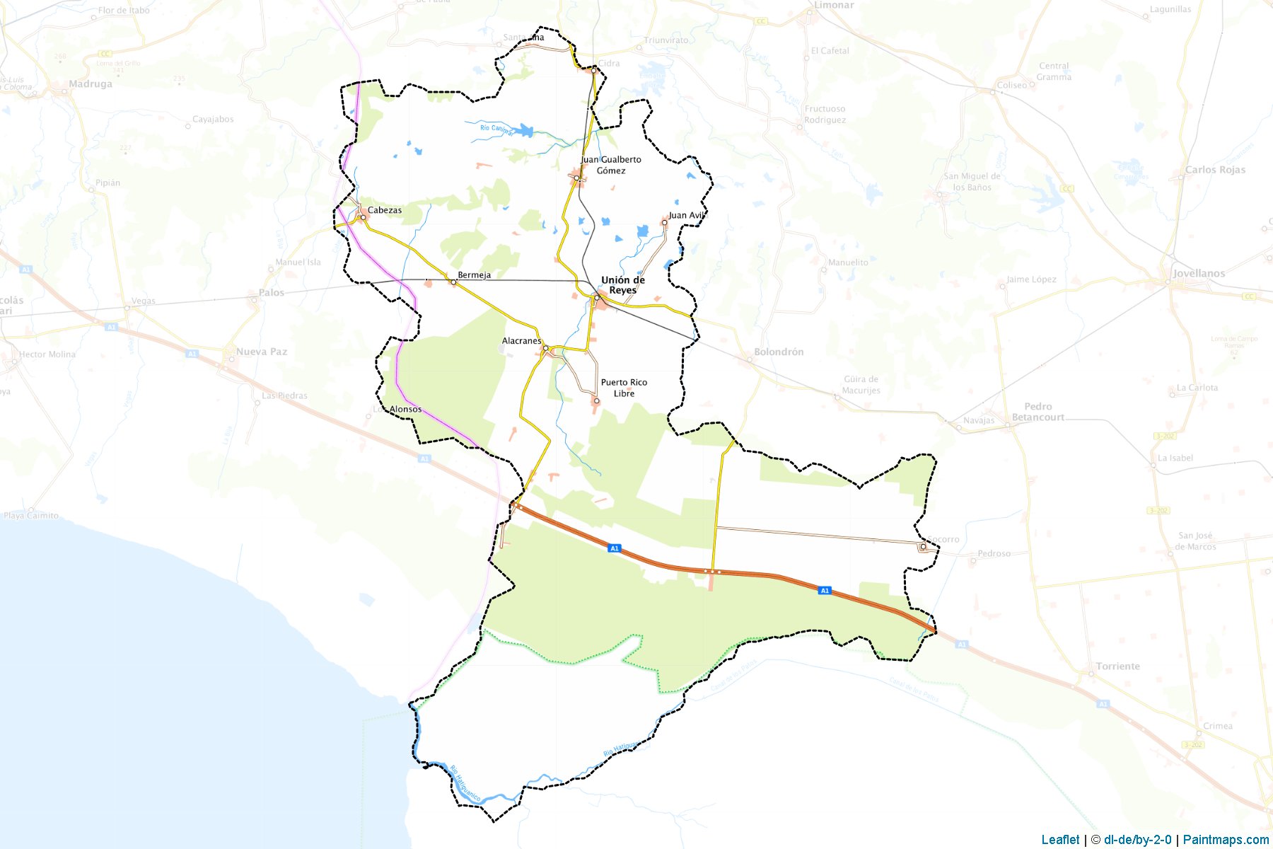 Muestras de recorte de mapas Union De Reyes (Matanzas)-1