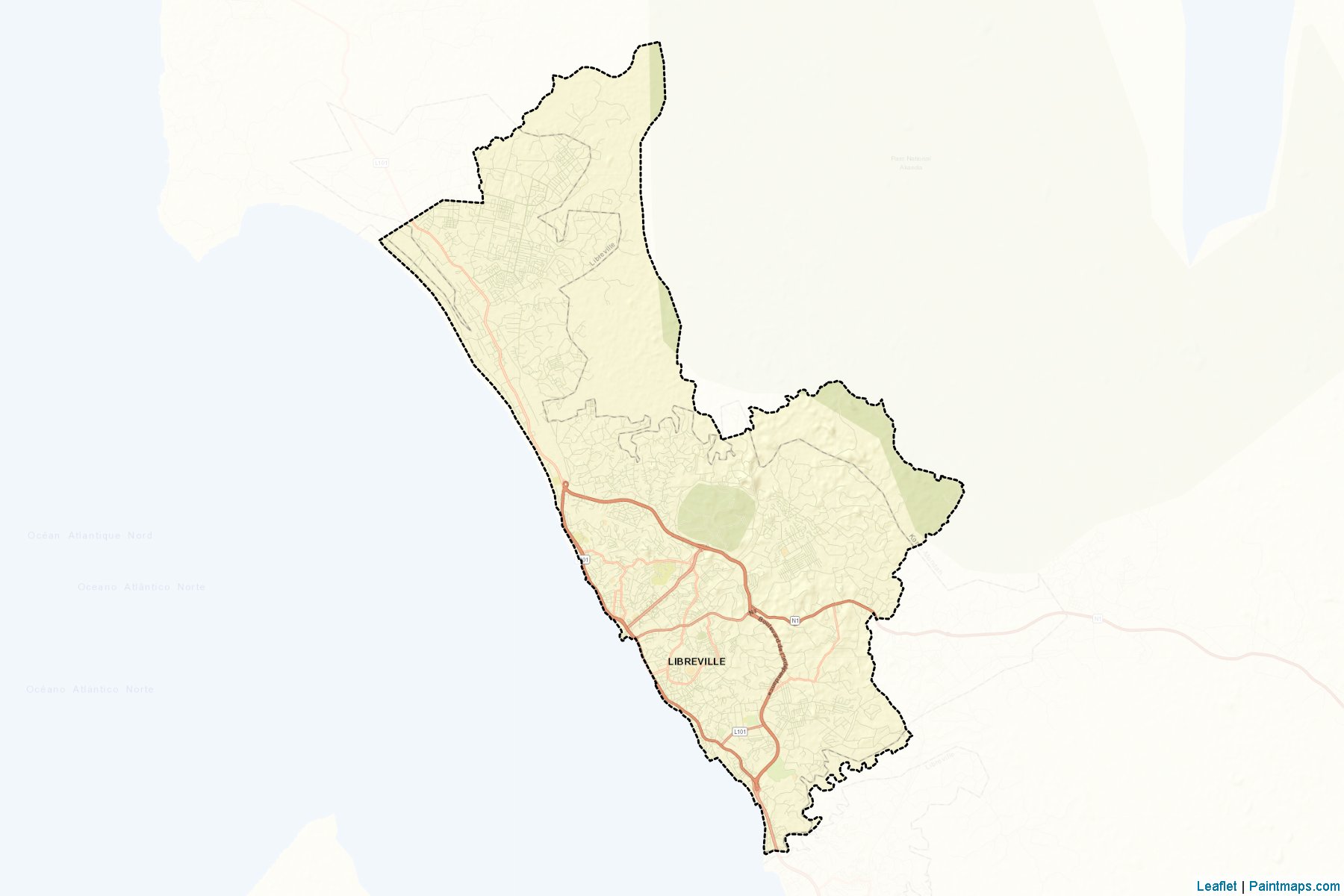 Komo-Mondah Department (Estuaire Province) Map Cropping Samples-2