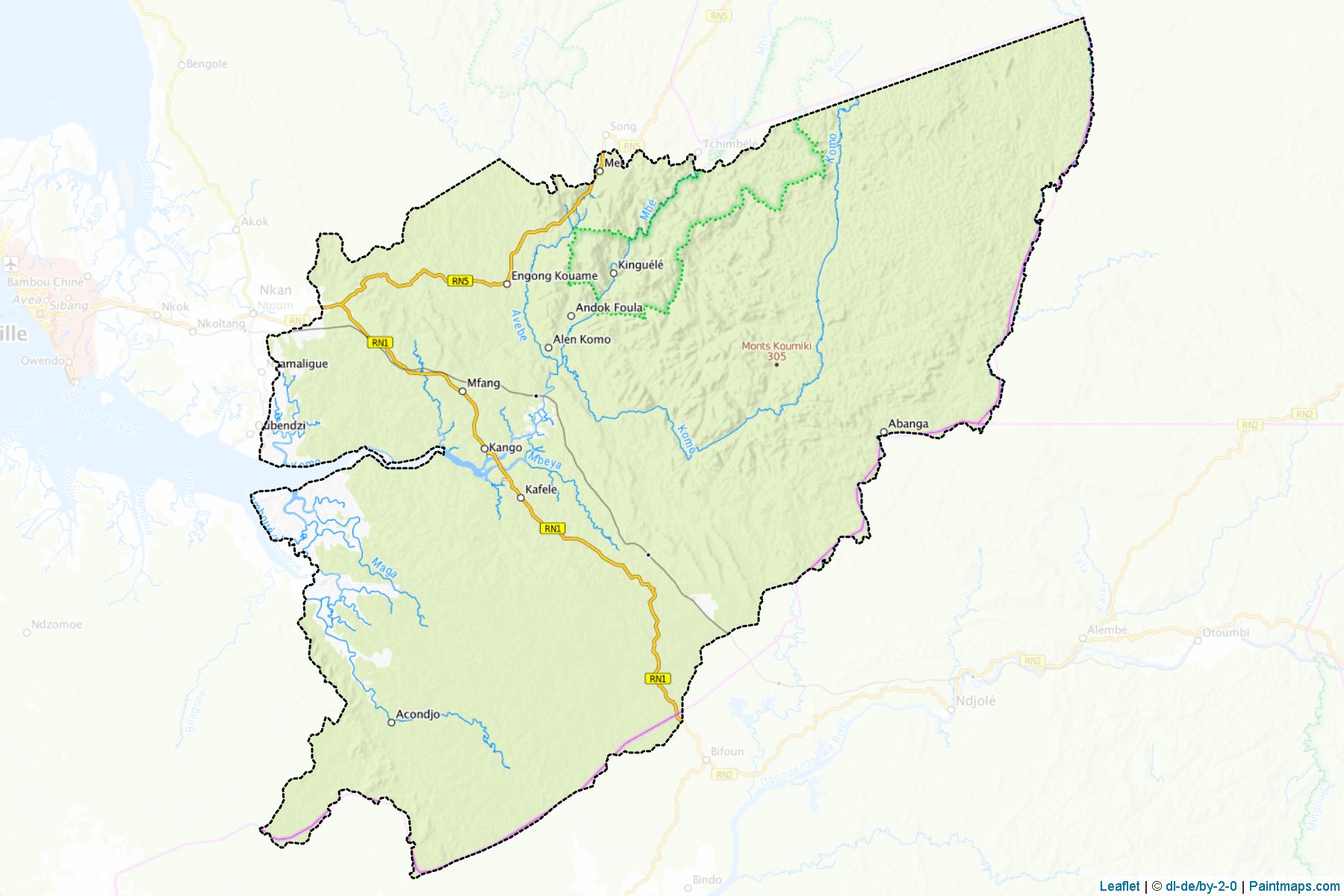 Muestras de recorte de mapas Komo (Estuaire)-1