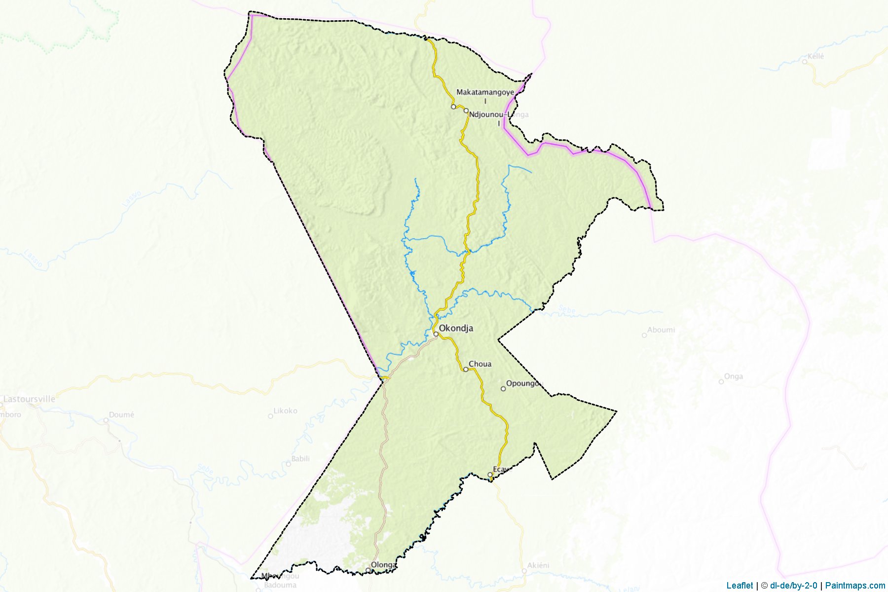 Sebe-Brikolo Department (Haut-Ogooué Province) Map Cropping Samples-1