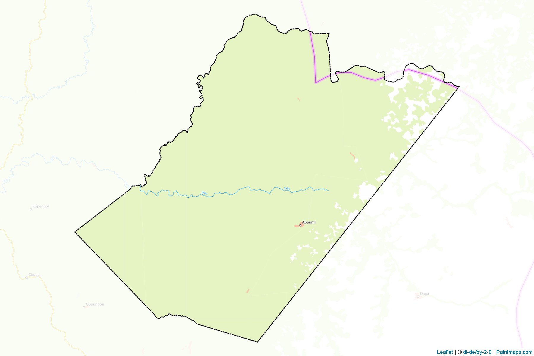 Sebe-Brikolo Department (Haut-Ogooué Province) Map Cropping Samples-1